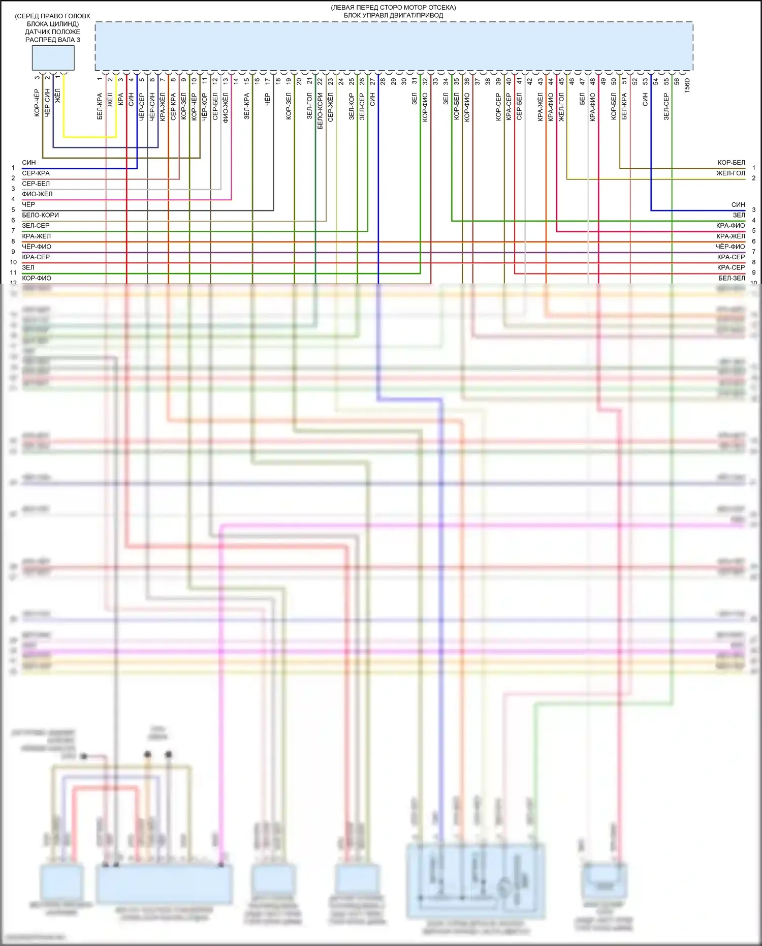 A8 Audi D5 рестайлинг (2021-2024): Электросхема двигателя 3.0l turbo hybrid (7 из 10) 