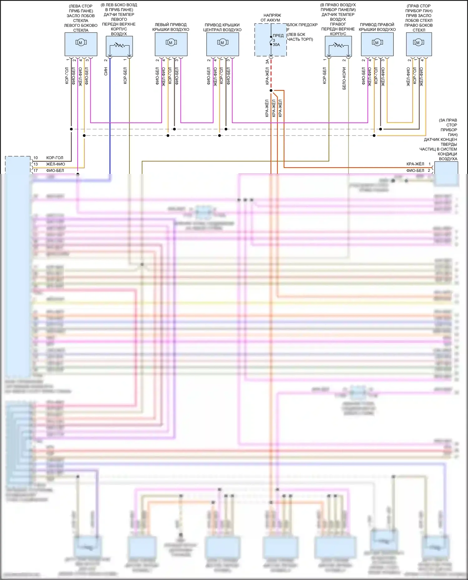 A8 Audi D5 рестайлинг (2021-2024): Электросхема климат контроля, без задних органов управления и второй системы отопления (1 из 6) 