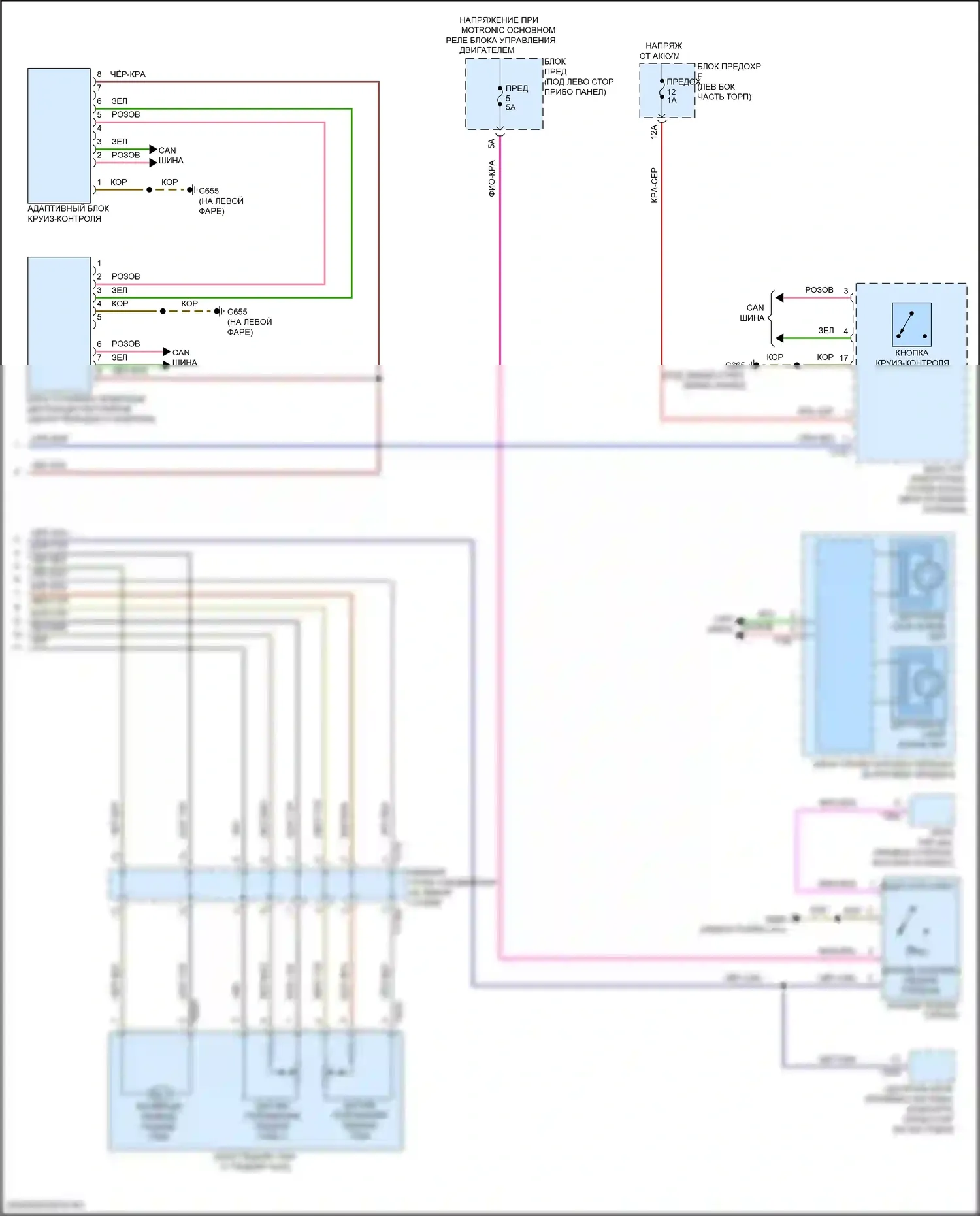 A8 Audi D5 рестайлинг (2021-2024): Электросхема круиз-контроля (2 из 2) 