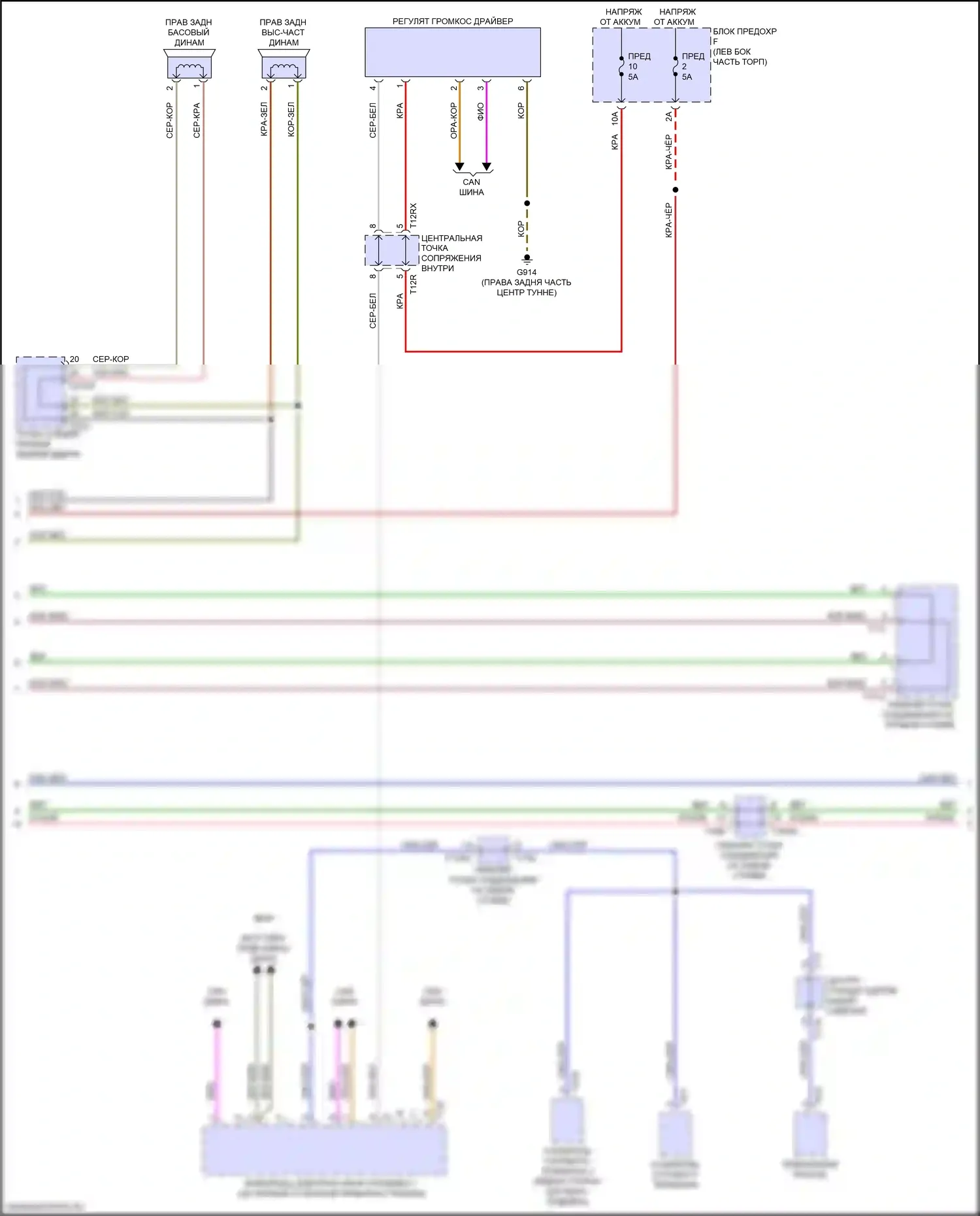A8 Audi D5 рестайлинг (2021-2024): Электросхема магнитолы, со звуком bang и olufsen (3 из 7) 
