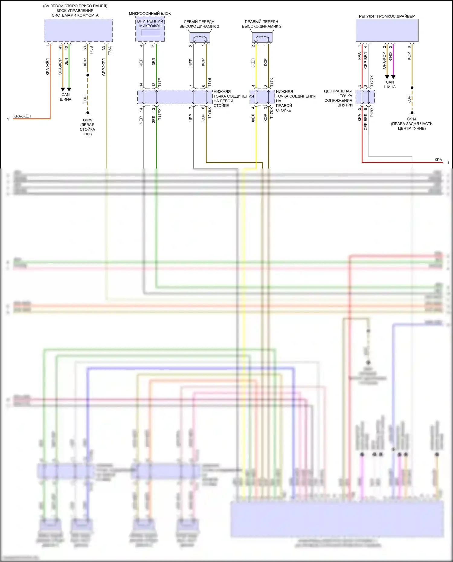 A8 Audi D5 рестайлинг (2021-2024): Электросхема магнитолы, со звуком высокого класса (4 из 7) 