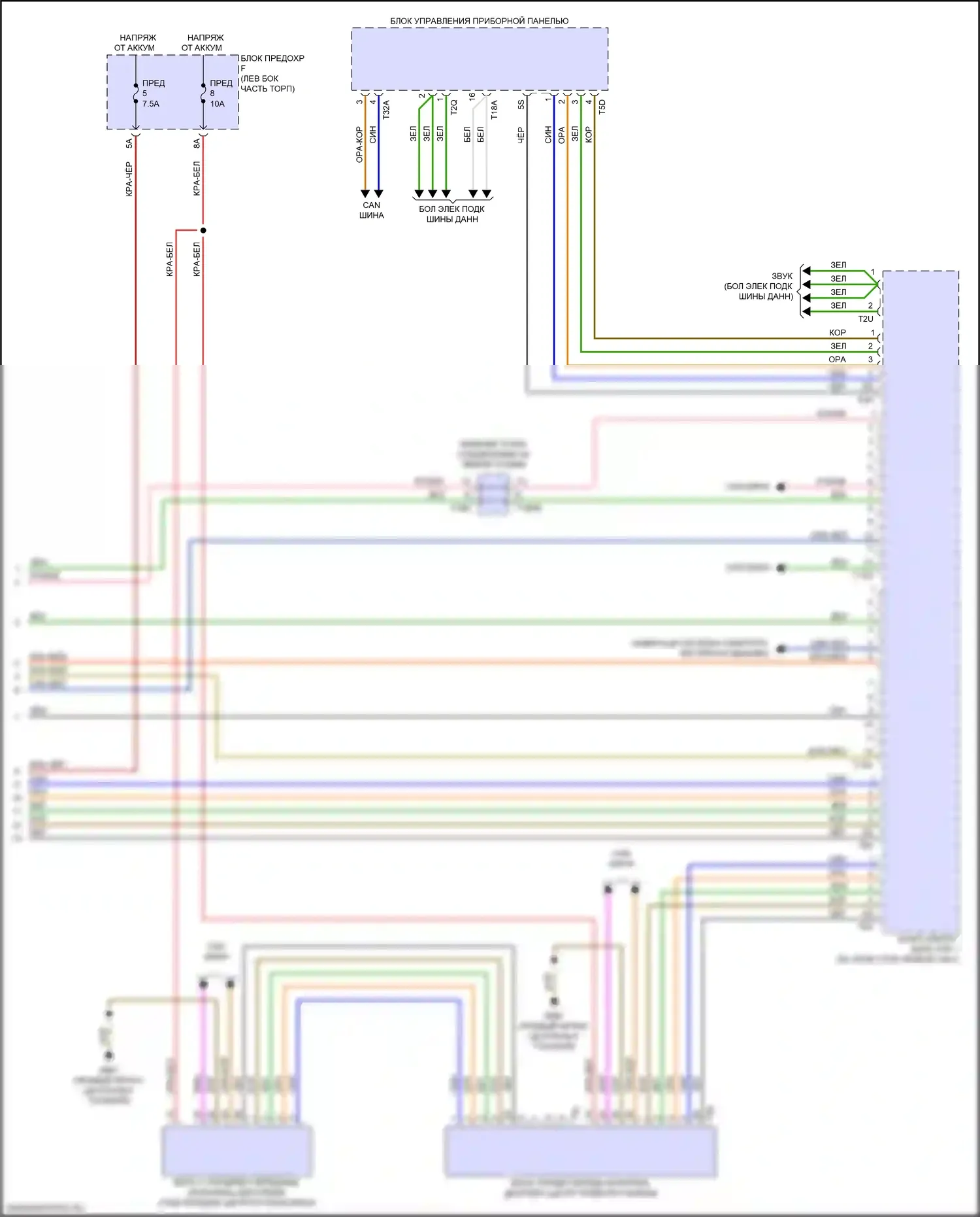 A8 Audi D5 рестайлинг (2021-2024): Электросхема магнитолы, со звуком высокого класса (7 из 7) 