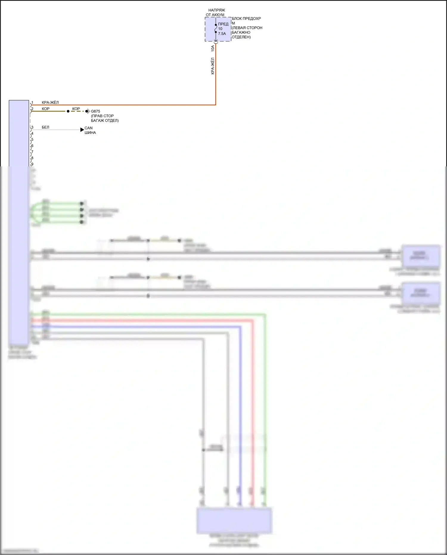 A8 Audi D5 рестайлинг (2021-2024): Электросхема тв-тюнера 