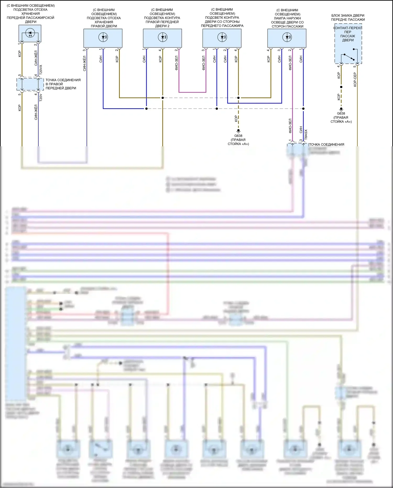 A8 Audi D5 рестайлинг (2021-2024): Электросхема освещения салона (7 из 10) 