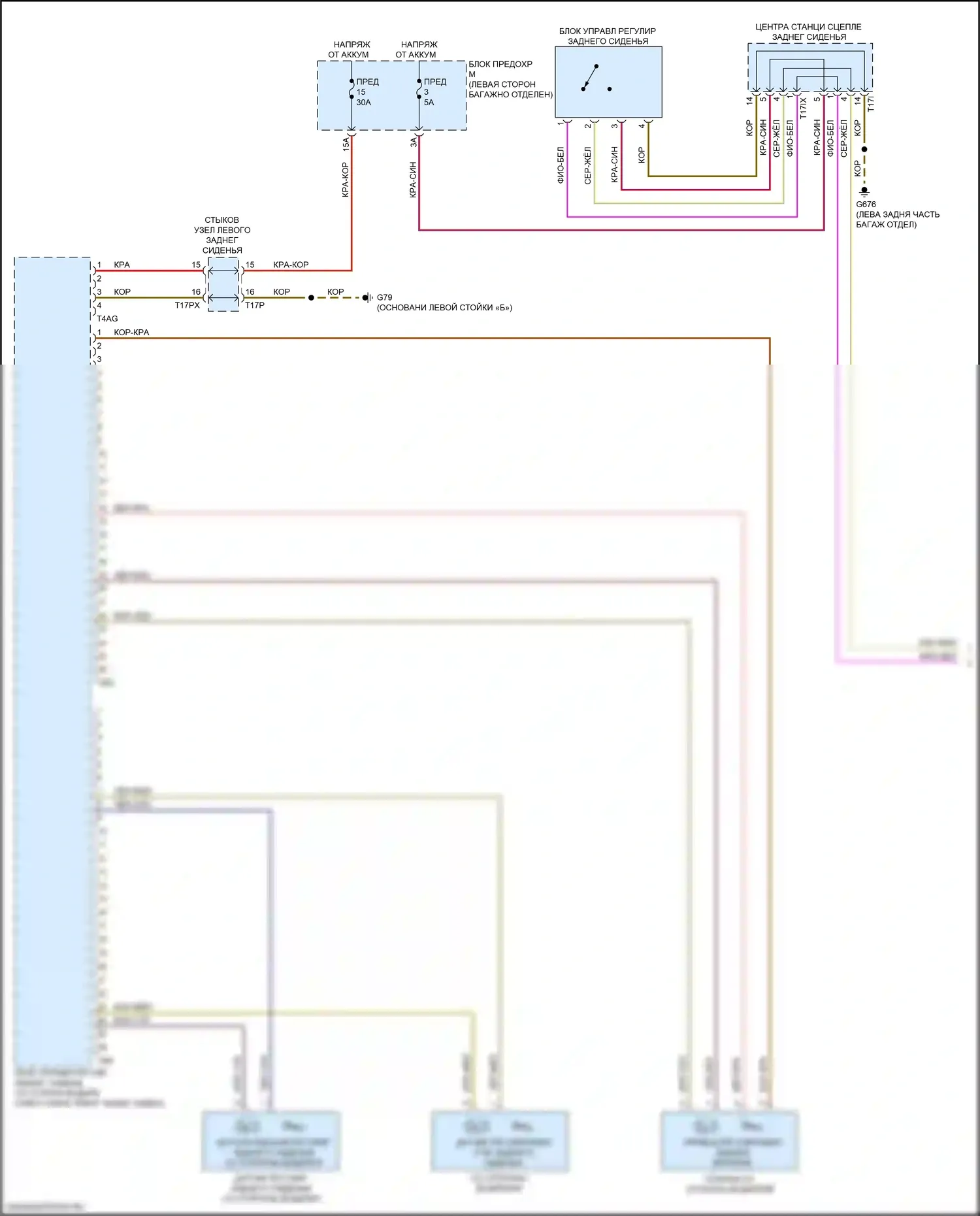 A8 Audi D5 рестайлинг (2021-2024): Электросхема памяти заднего сиденья, со скамейкой/спинкой заднего сиденья (1 из 3) 