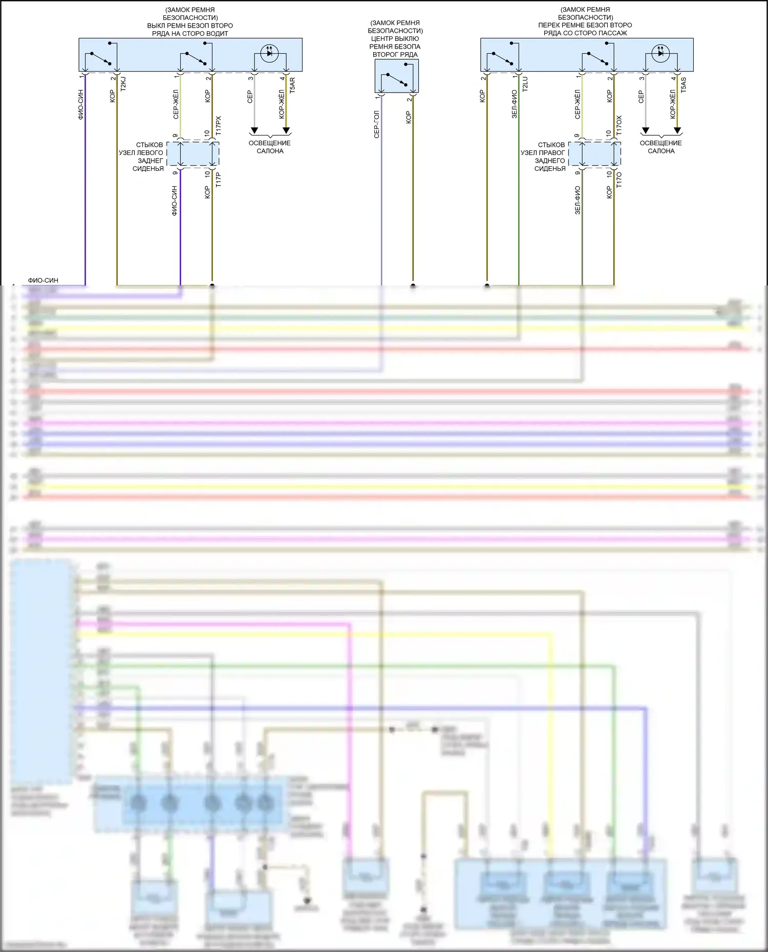 A8 Audi D5 рестайлинг (2021-2024): Электросхема подушек безопасности (5 из 7) 