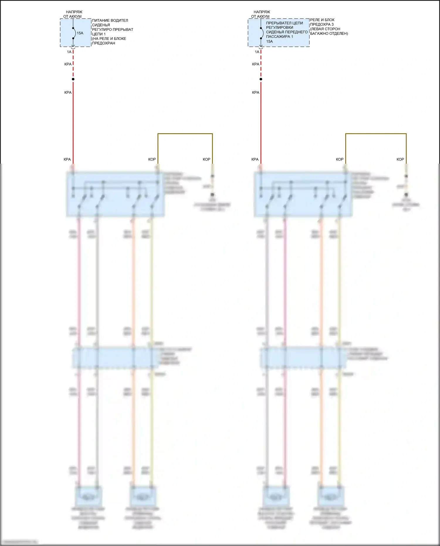 A8 Audi D5 рестайлинг (2021-2024): Поясничная электросхема 