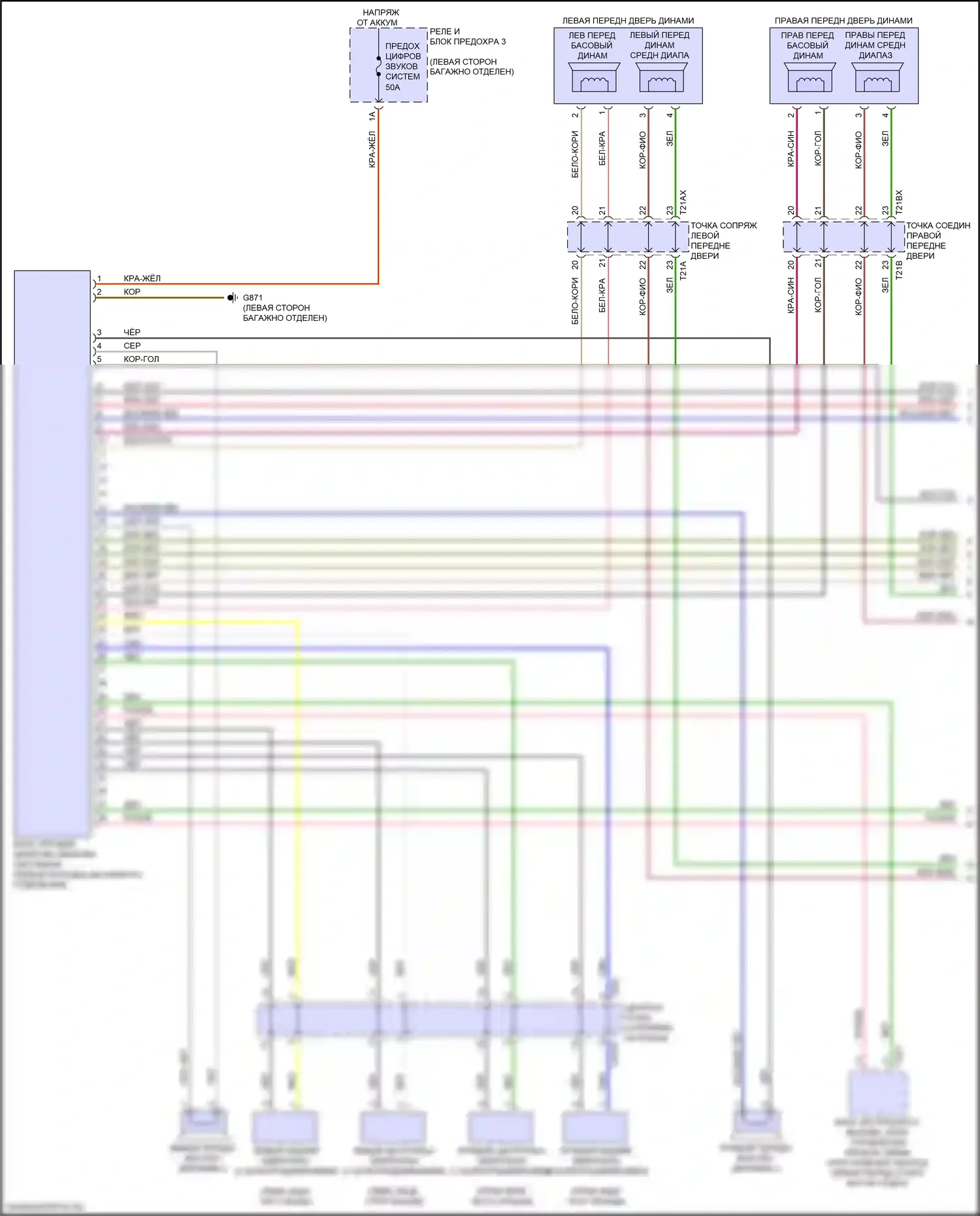 A8 Audi D5 рестайлинг (2021-2024): Электросхема навигации, со звуком bang и olufsen (1 из 7) 