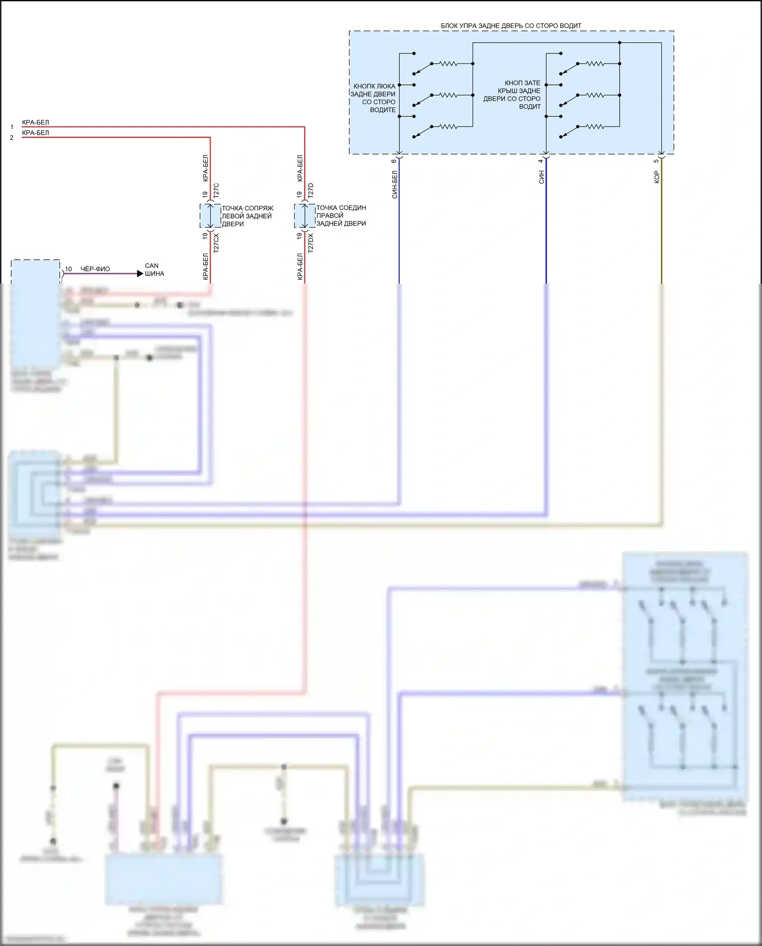 A8 Audi D5 рестайлинг (2021-2024): Электросхема складной крыши/люка (2 из 2) 