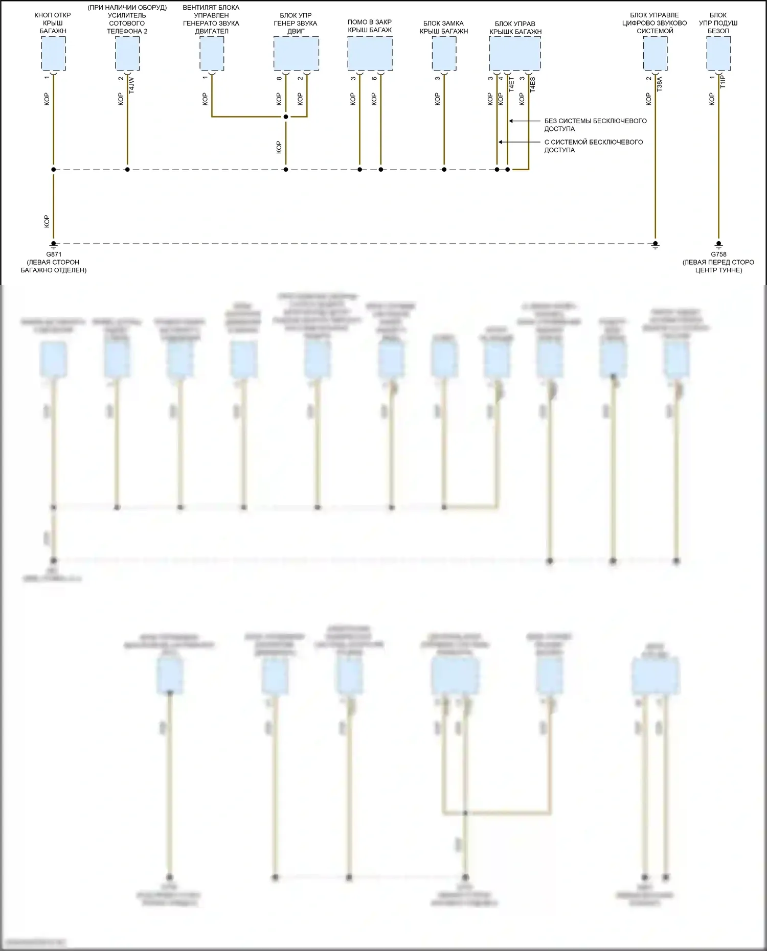 A8 Audi D5 рестайлинг (2021-2024): Электросхема разводки массы (6 из 12) 