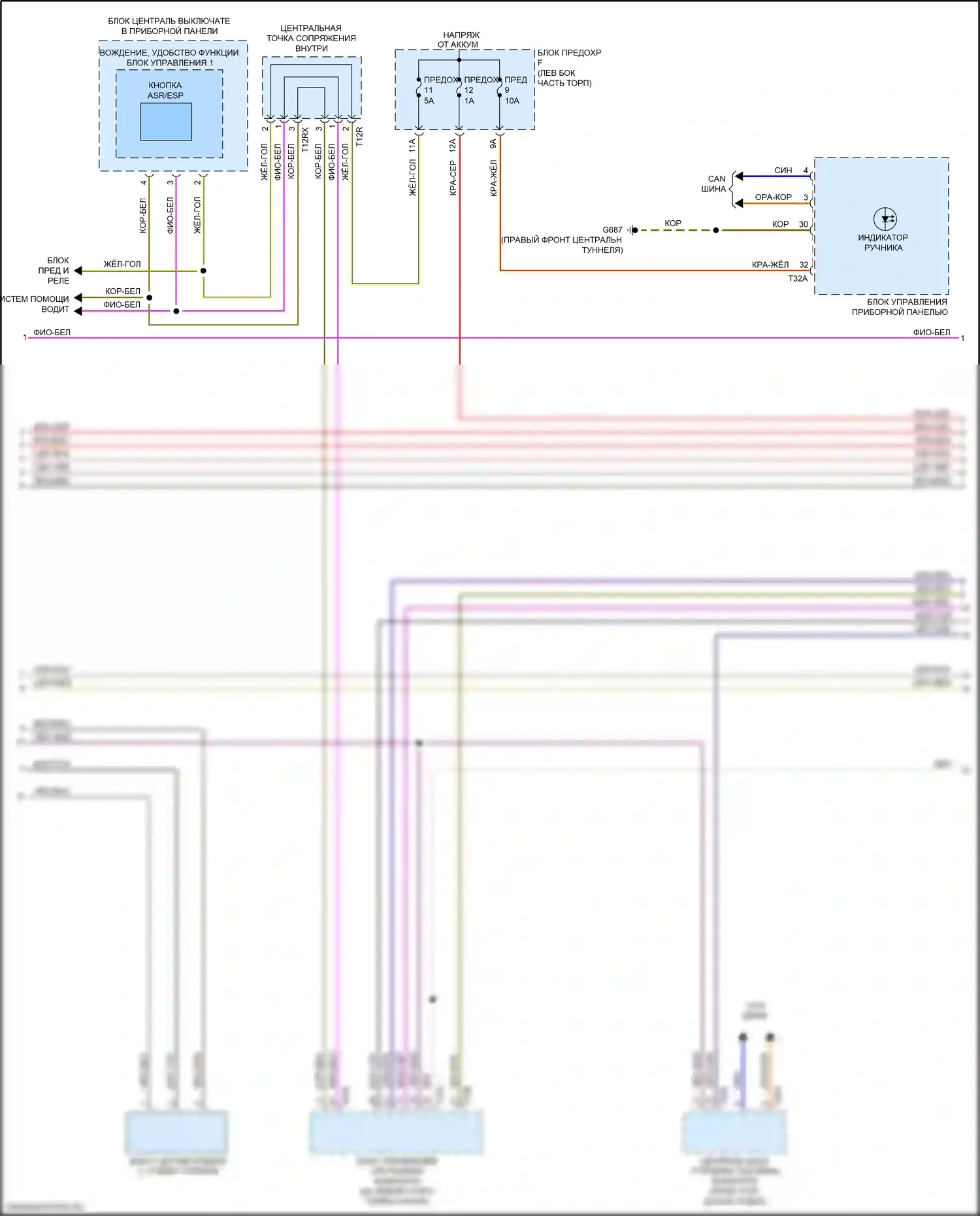 A8 Audi D5 (2017-2022): Антиблокировочная система abs электросхема (2 из 3) 