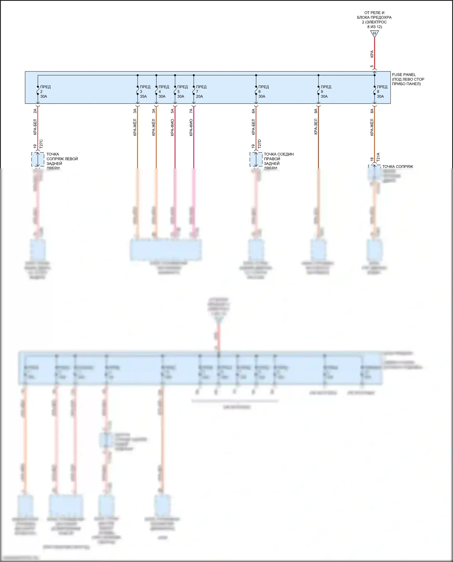 A8 Audi D5 (2017-2022): Электросхема блока предохранителей реле (10 из 12) 