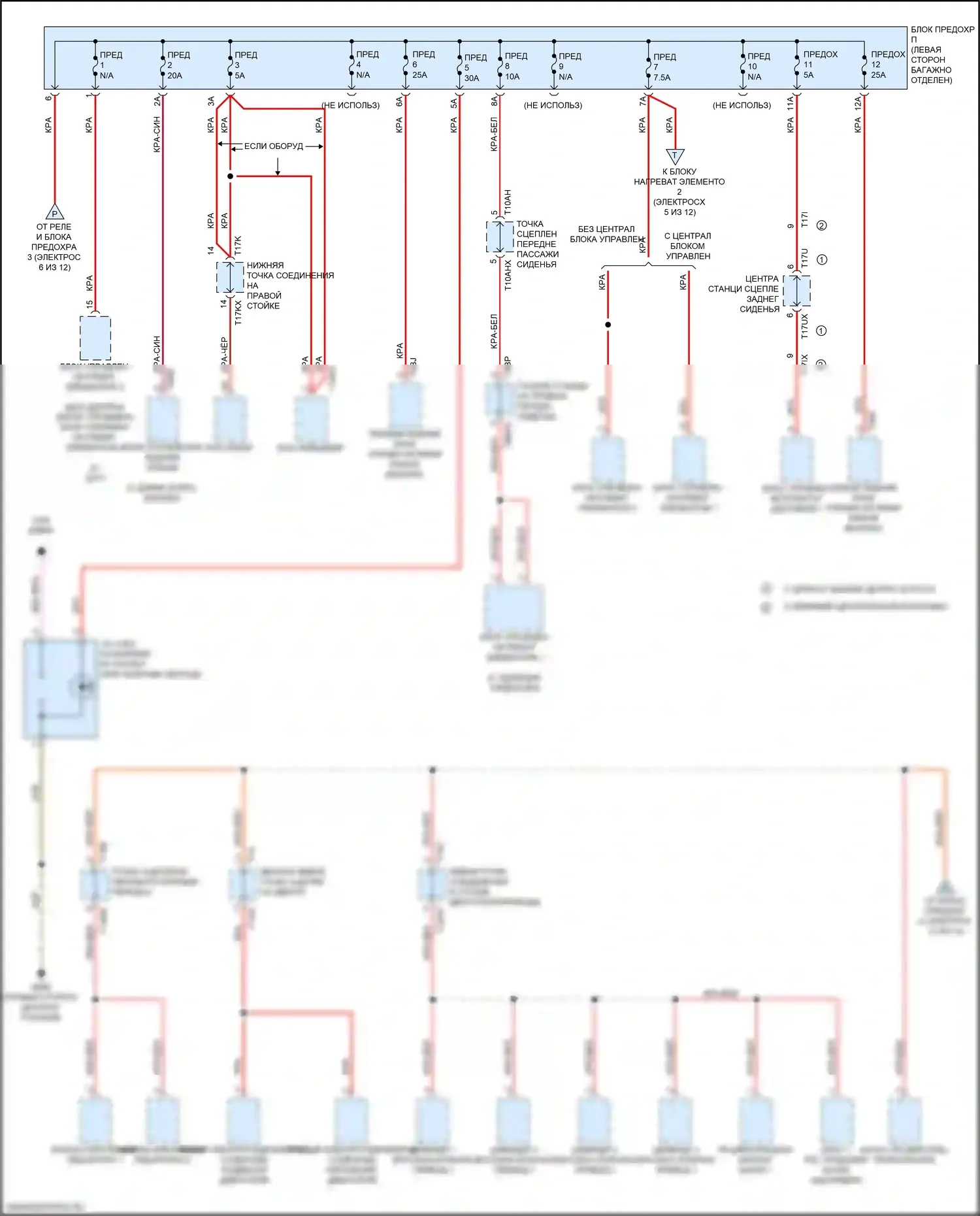A8 Audi D5 (2017-2022): Электросхема блока предохранителей реле (11 из 12) 