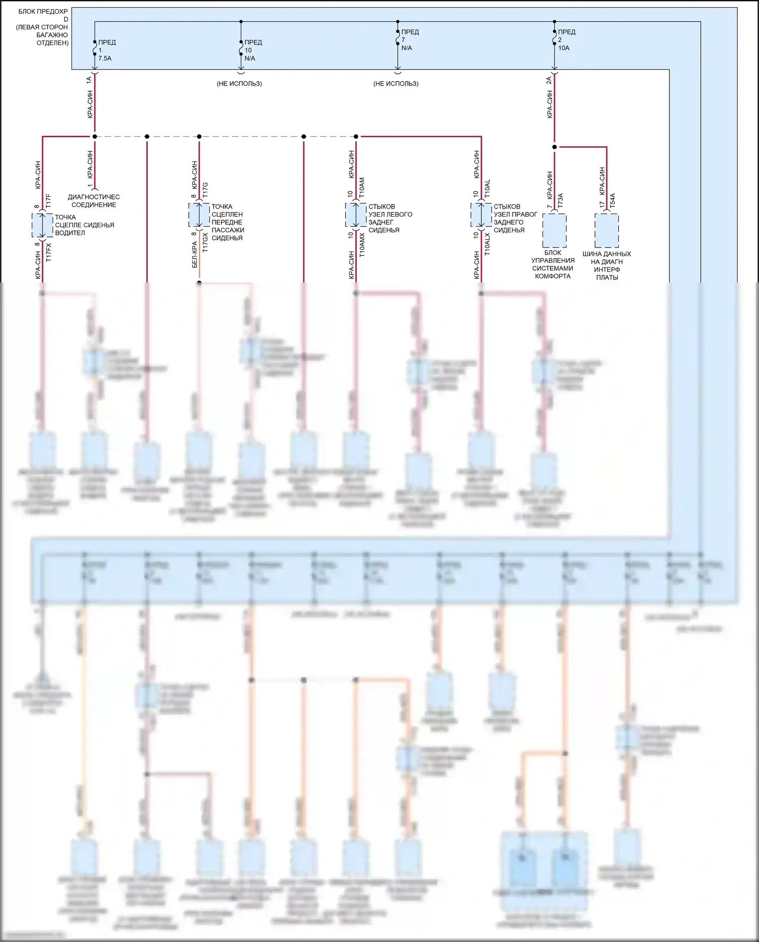 A8 Audi D5 (2017-2022): Электросхема блока предохранителей реле (4 из 12) 