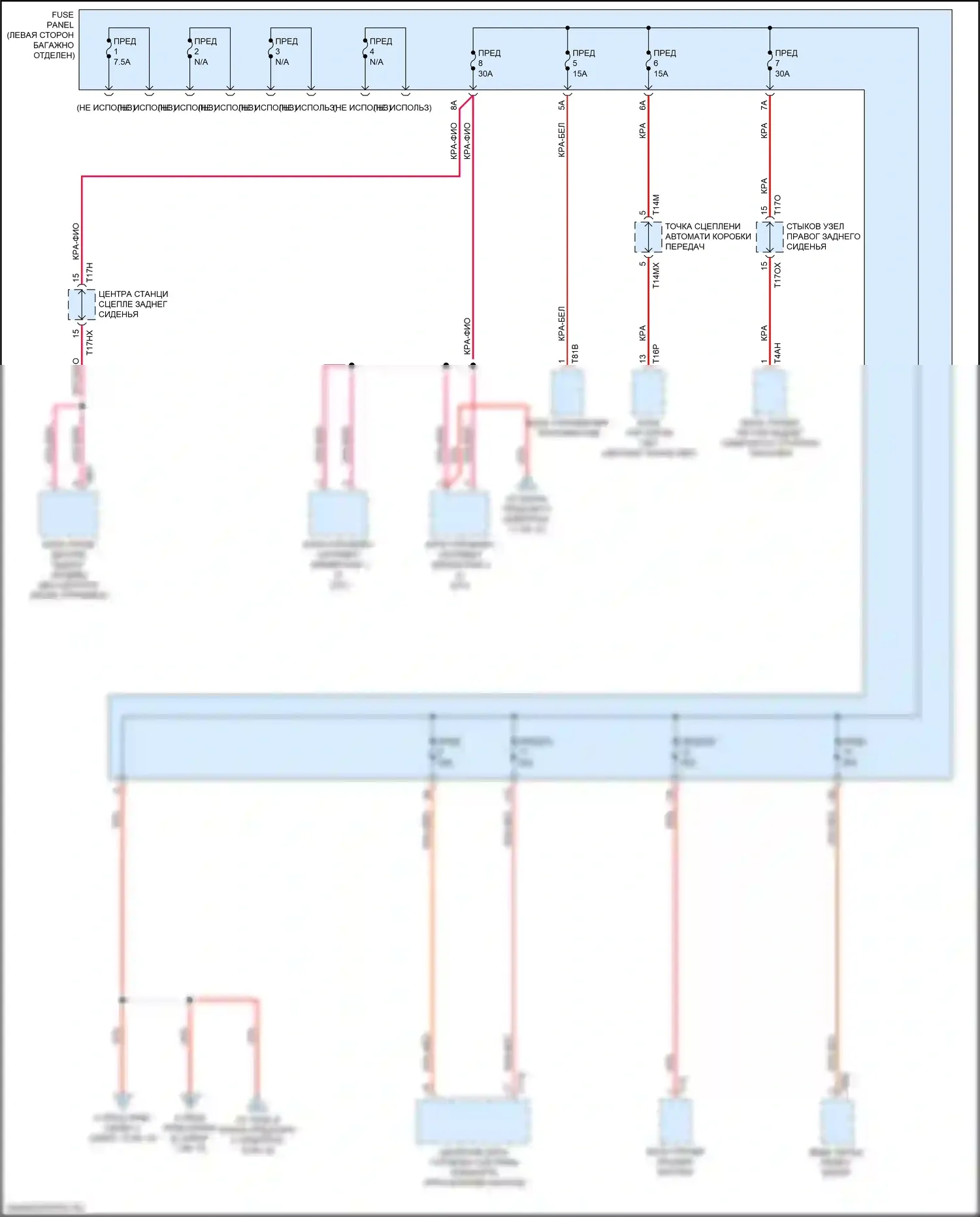 A8 Audi D5 (2017-2022): Электросхема блока предохранителей реле (5 из 12) 