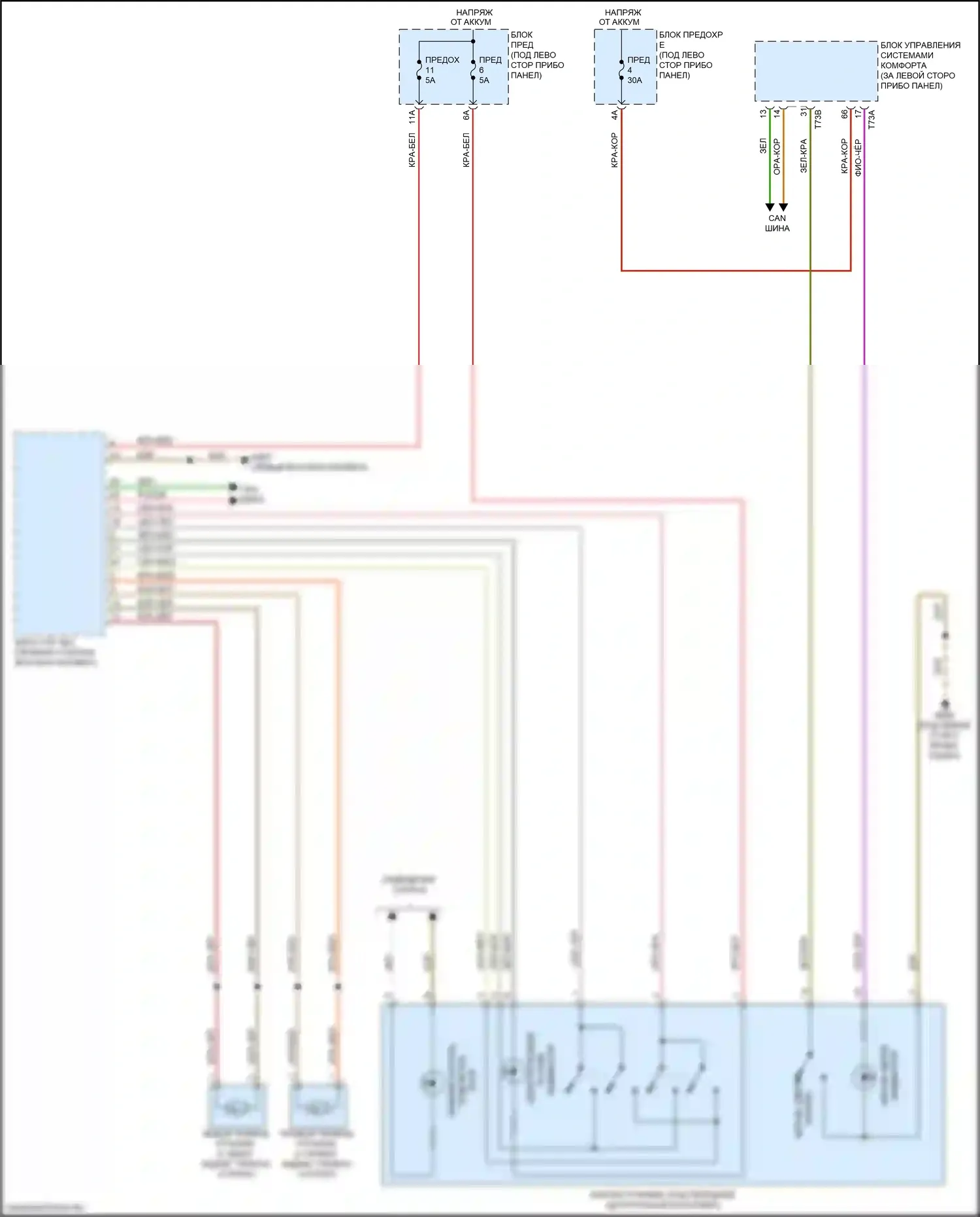 A8 Audi D5 (2017-2022): Электросхема растормаживания стояночного тормоза 