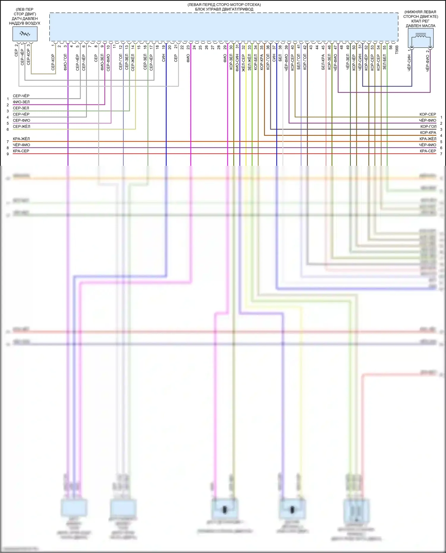 A8 Audi D5 (2017-2022): Электросхема двигателя 3,0л турбо (4 из 10) 