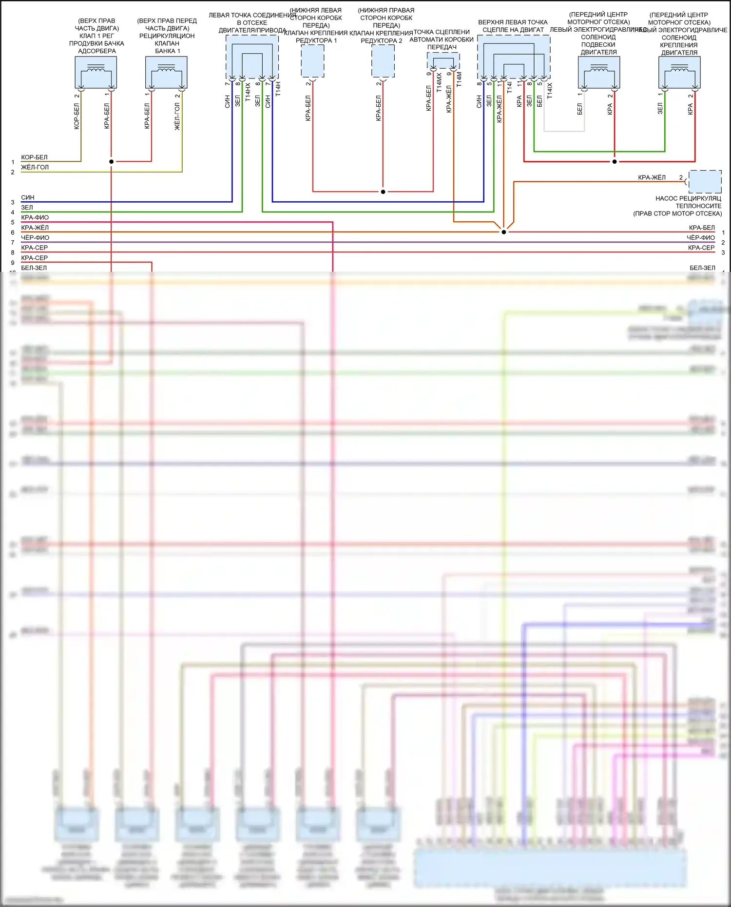 A8 Audi D5 (2017-2022): Электросхема двигателя 3,0л турбо (8 из 10) 