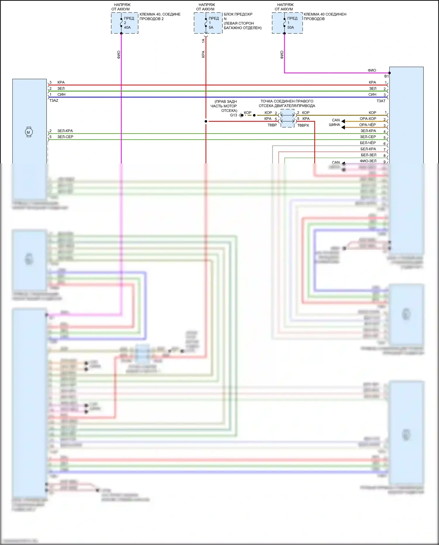 A8 Audi D5 (2017-2022): Электросхема автоматического раскачивания 