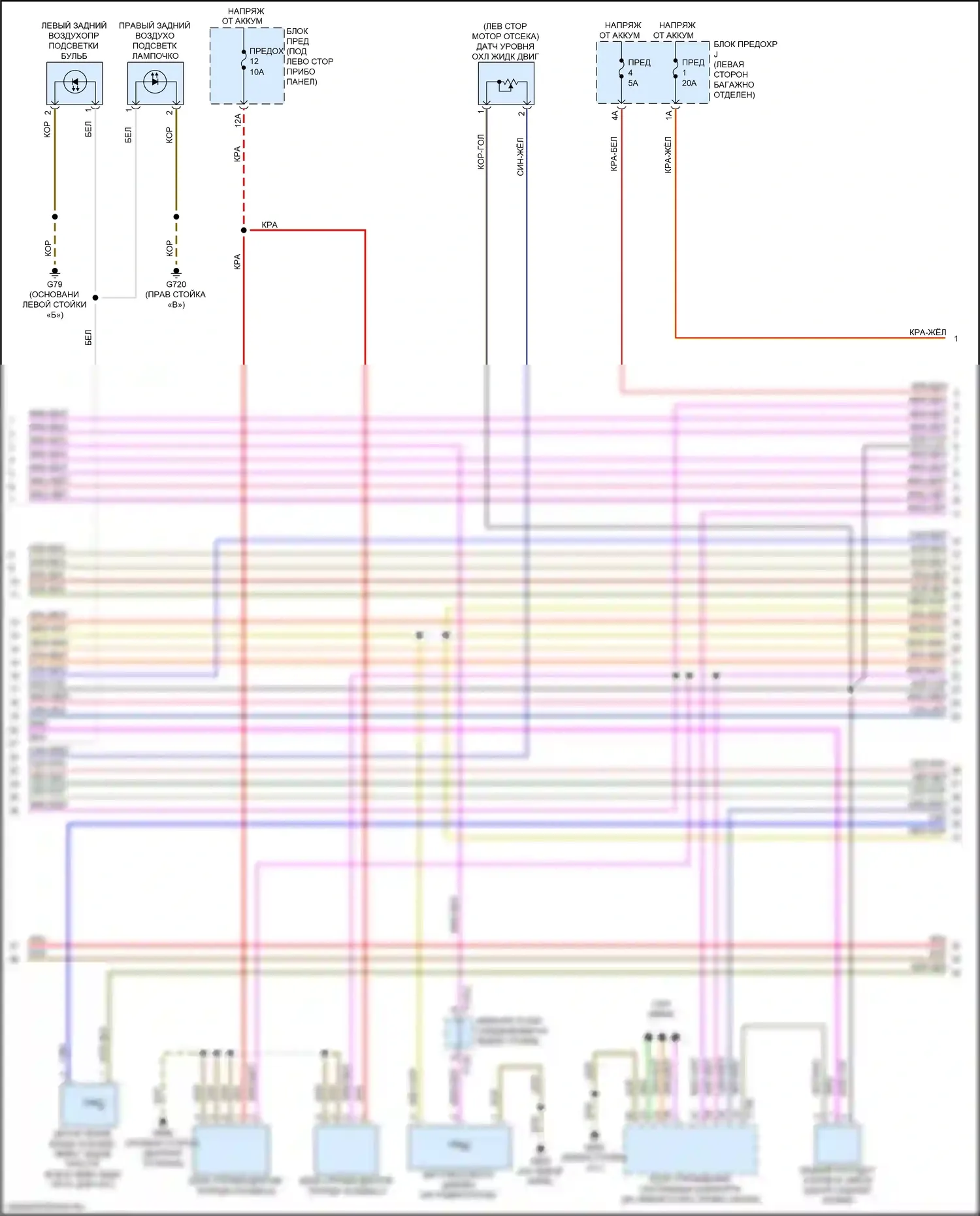 A8 Audi D5 (2017-2022): Электросхема климат контроля, без задних органов управления, со второй системой отопления (2 из 6) 