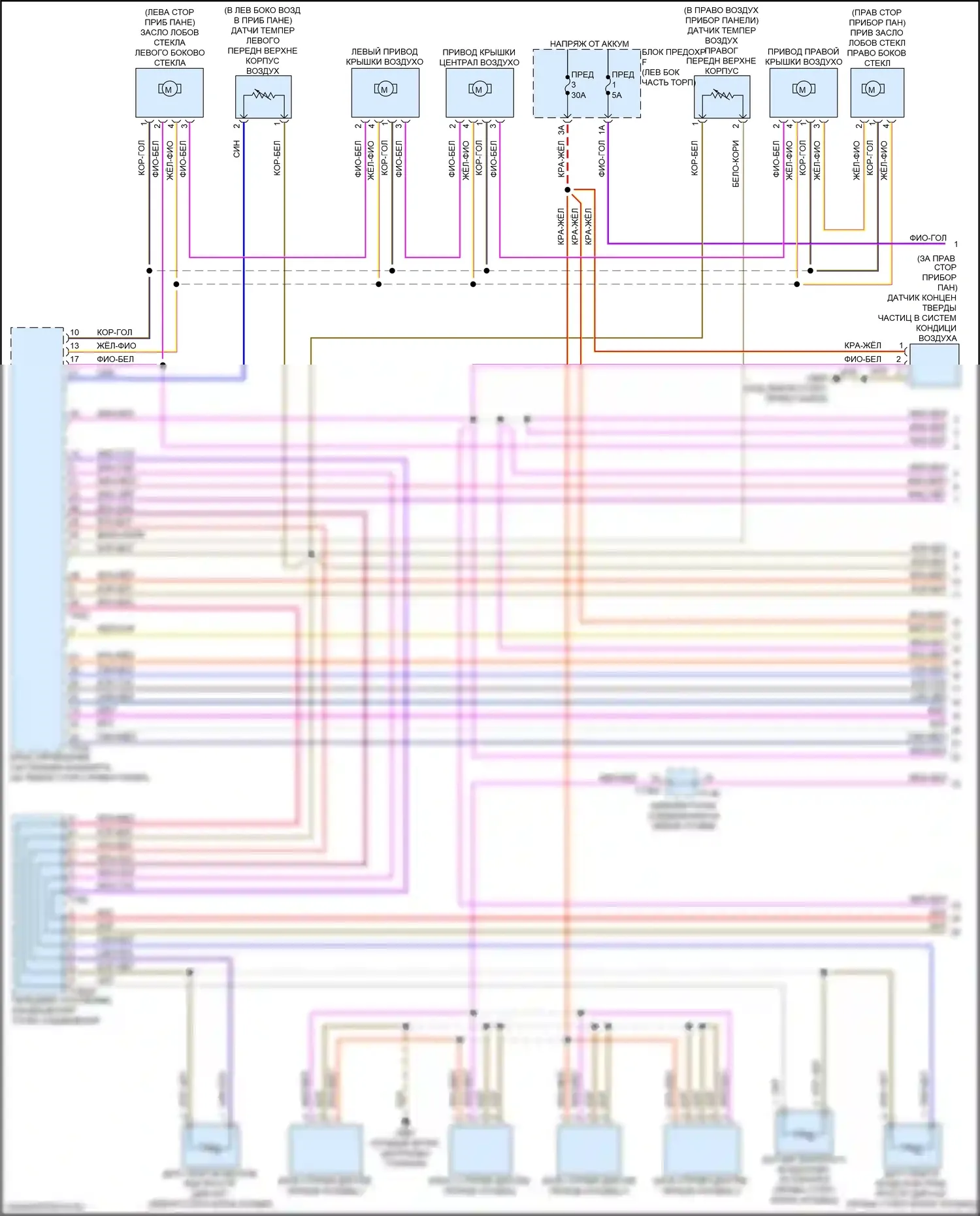 A8 Audi D5 (2017-2022): Электросхема климат контроля, с задними органами управления (1 из 6) 
