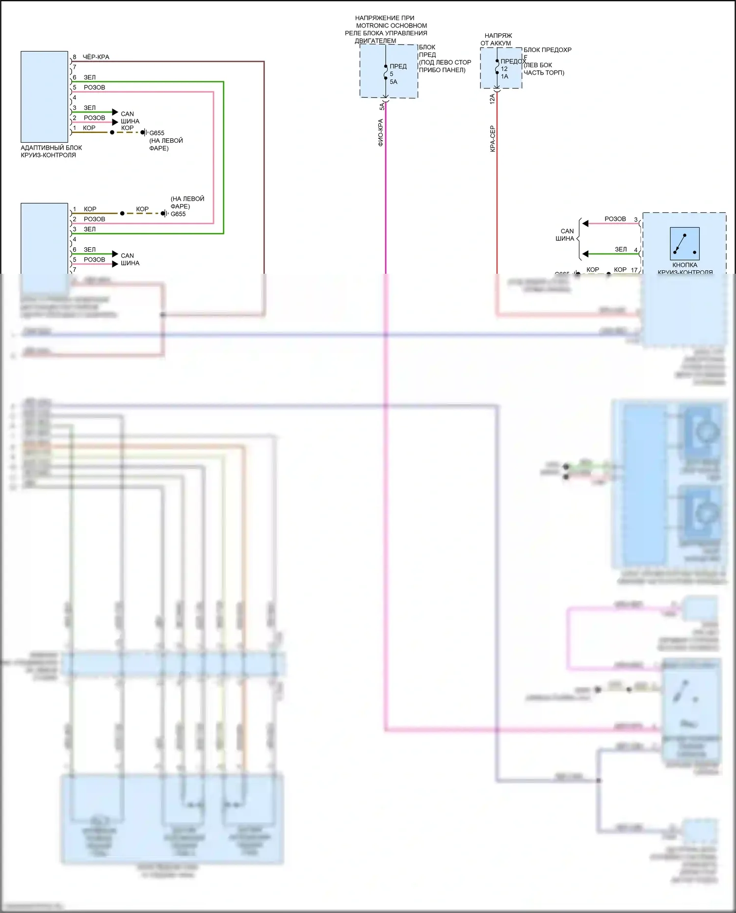 A8 Audi D5 (2017-2022): Электросхема круиз-контроля (2 из 2) 
