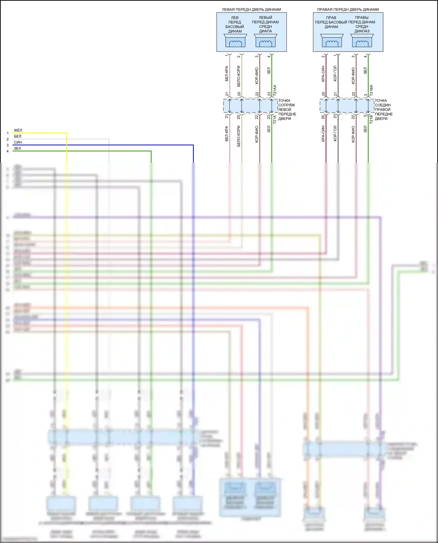 A8 Audi D5 (2017-2022): Электросхема магнитолы, с усилителем и, без активного шума и звука bang и olufsen (2 из 6) 