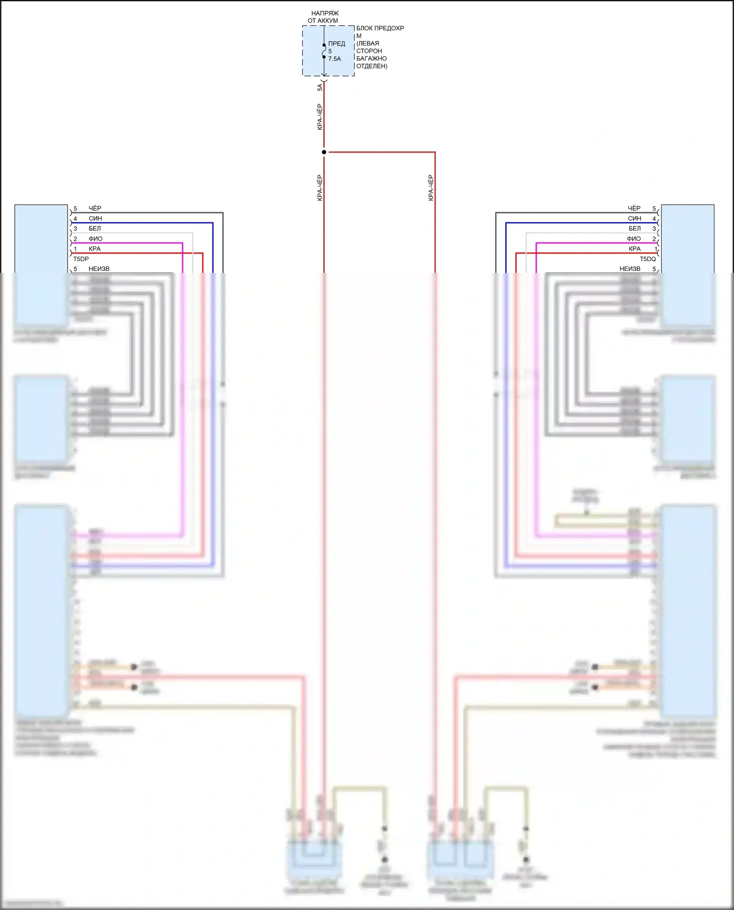 A8 Audi D5 (2017-2022): Электросхема мультимедийного интерфейса 