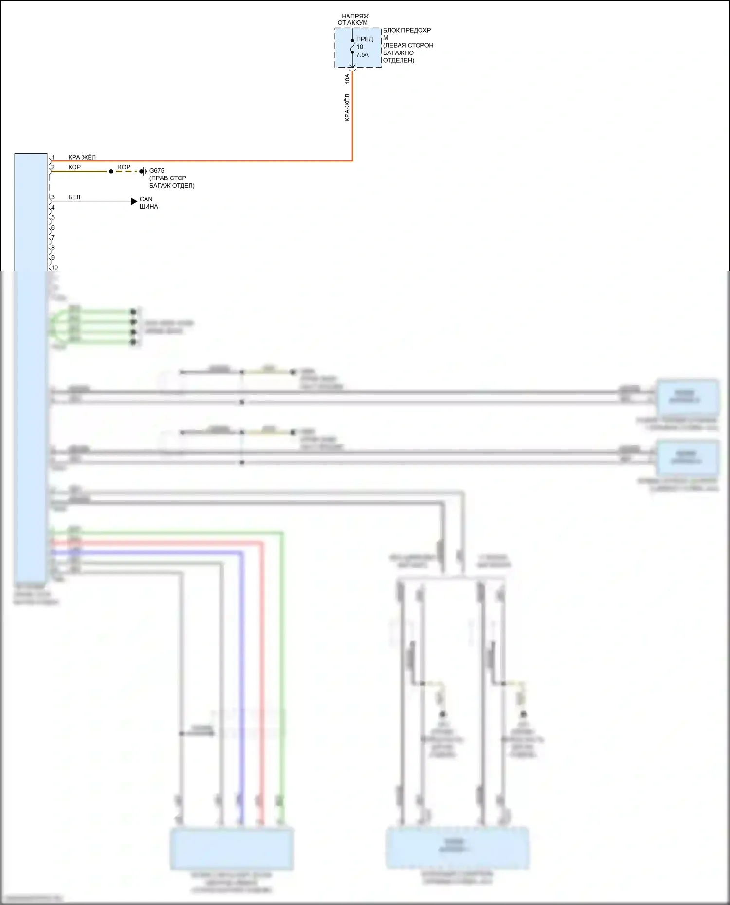 A8 Audi D5 (2017-2022): Электросхема тв-тюнера 