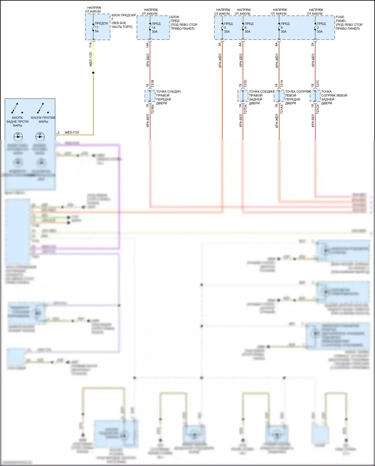 A8 Audi D5 (2017-2022): Электросхема подсветки приборной панели (1 из 4) 