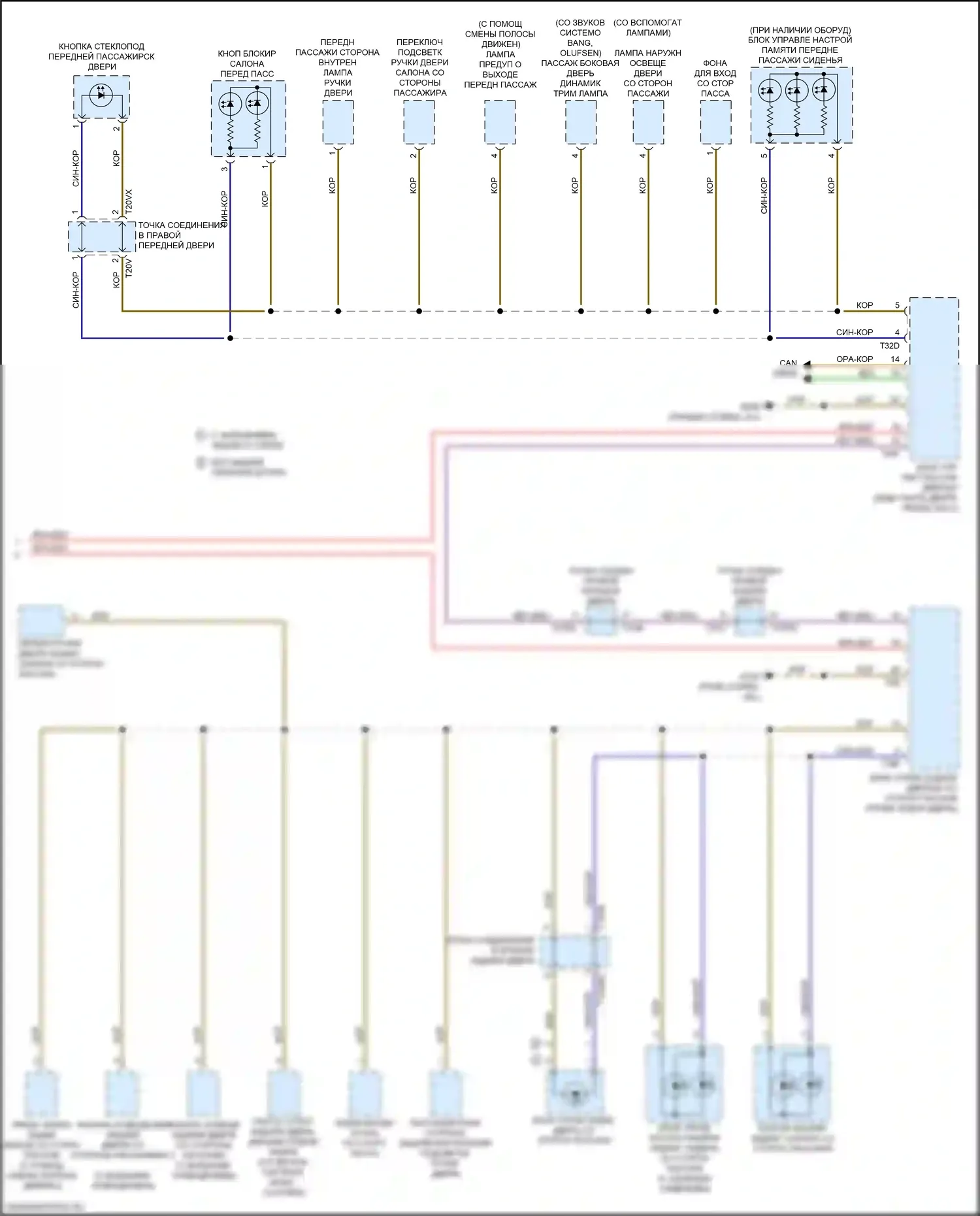A8 Audi D5 (2017-2022): Электросхема подсветки приборной панели (4 из 4) 