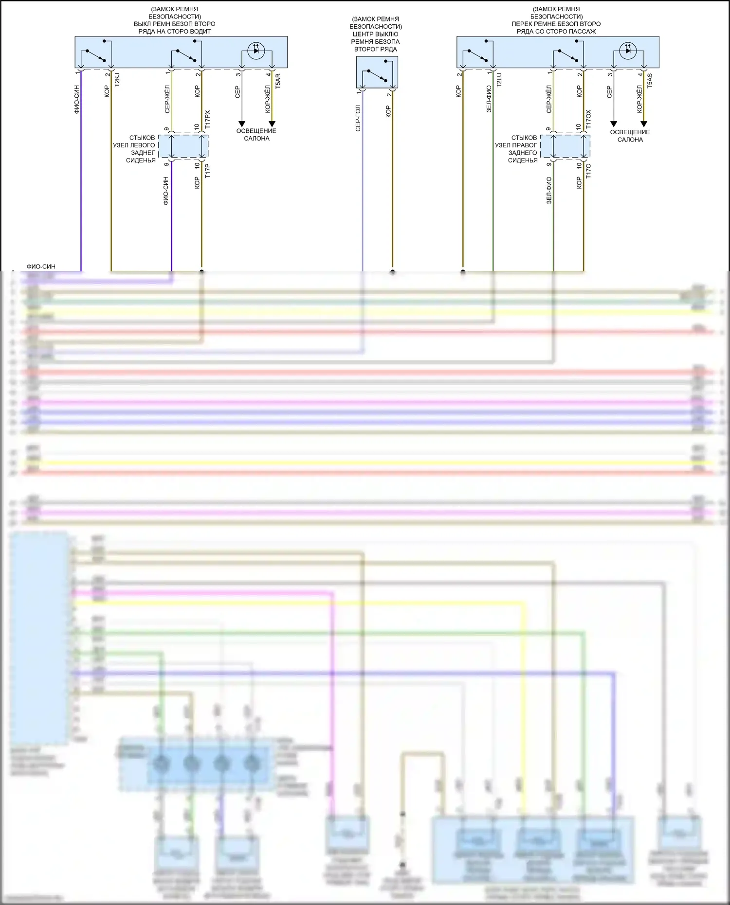 A8 Audi D5 (2017-2022): Электросхема подушек безопасности (5 из 7) 