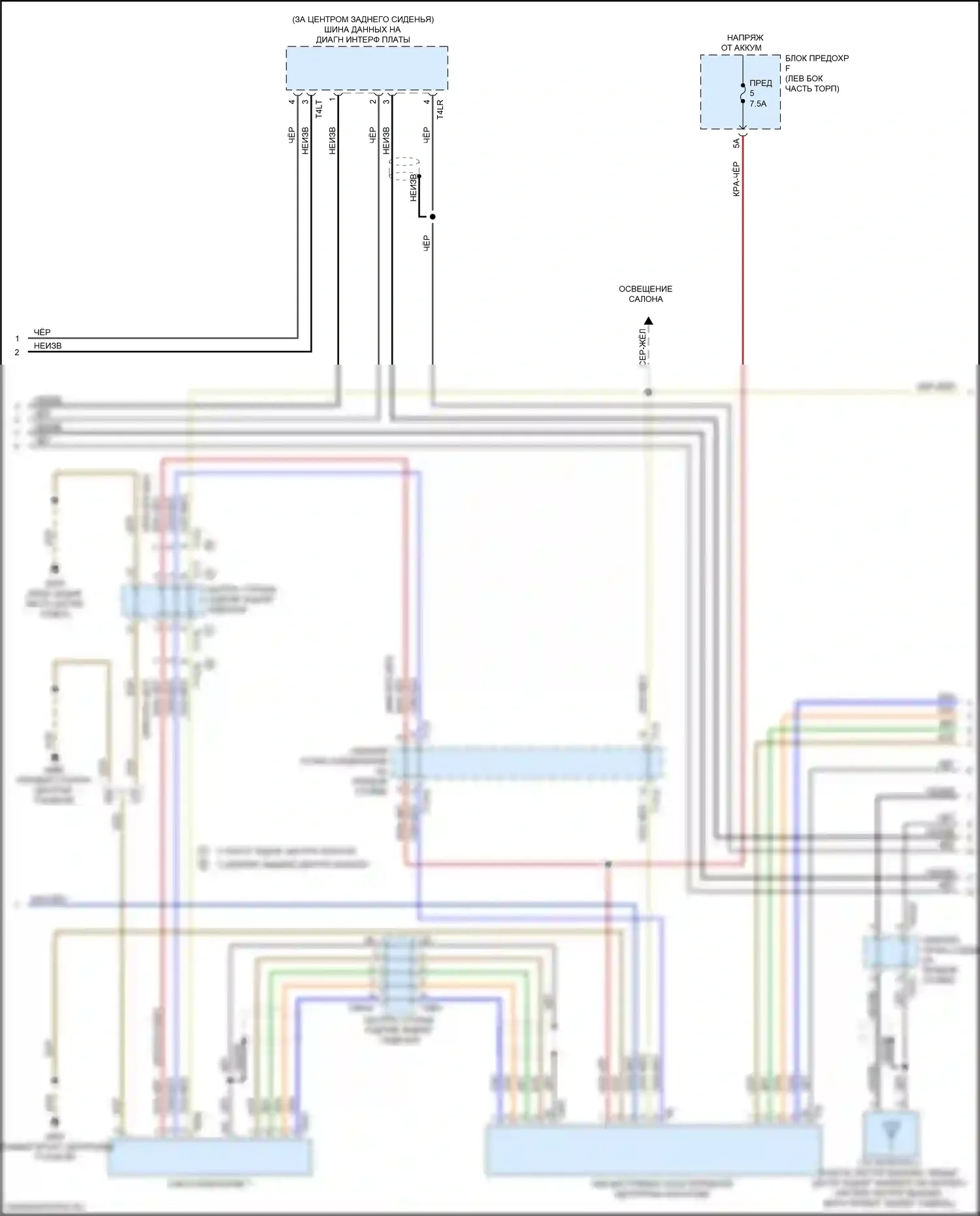 A8 Audi D5 (2017-2022): Электросхема навигации, без усилителя (5 из 6) 