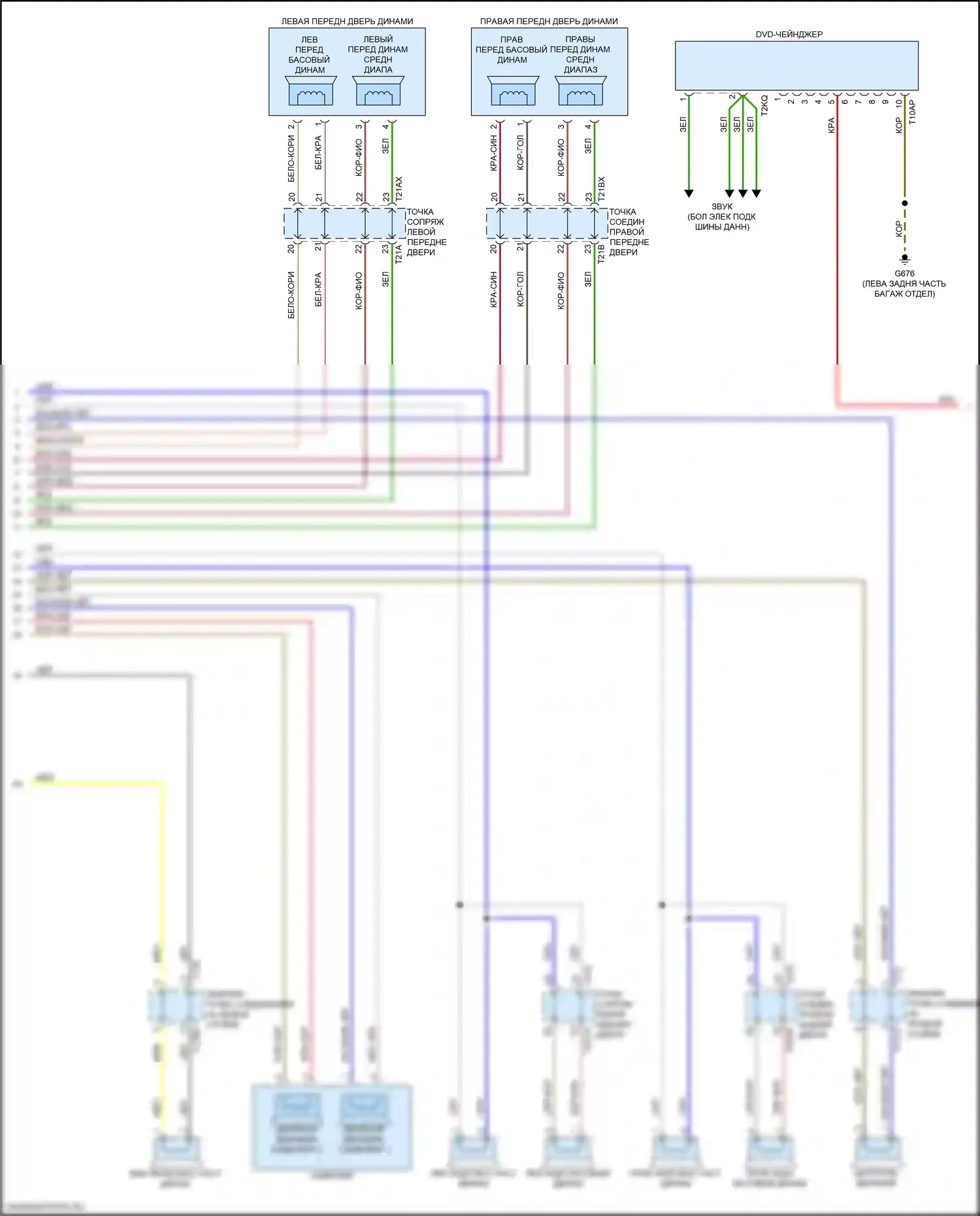 A8 Audi D5 (2017-2022): Электросхема навигации, с усилителем и активным шумом (2 из 6) 