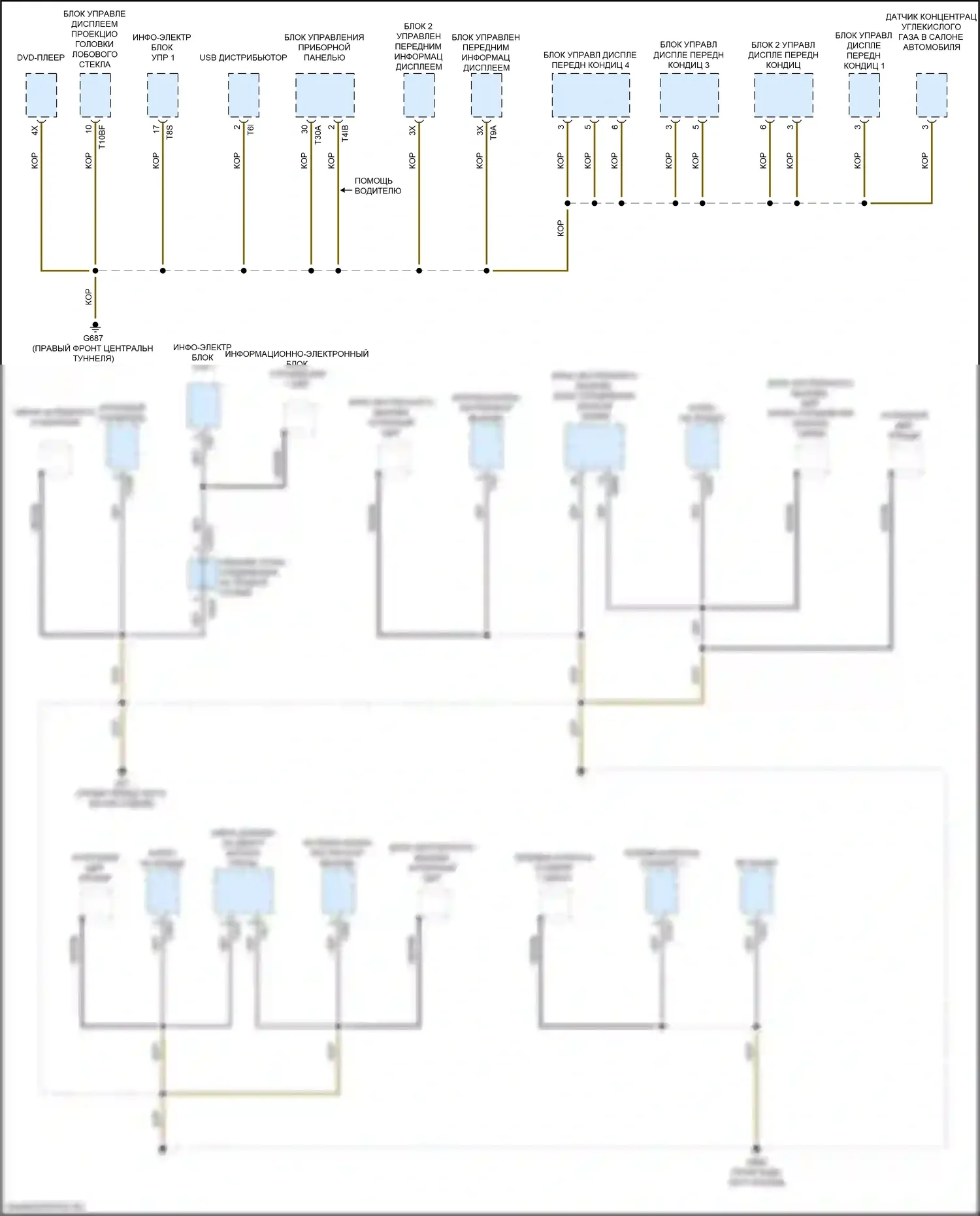 A8 Audi D5 (2017-2022): Электросхема разводки массы (12 из 12) 