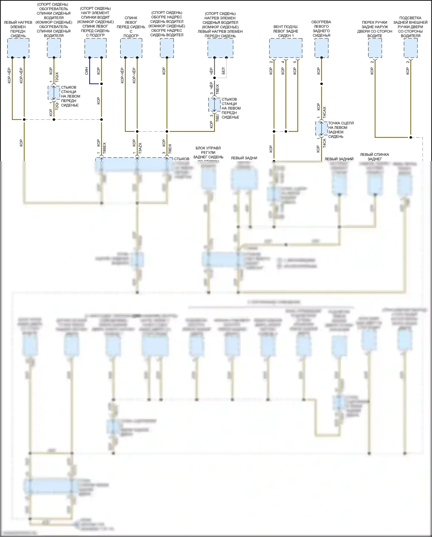 A8 Audi D5 (2017-2022): Электросхема разводки массы (8 из 12) 