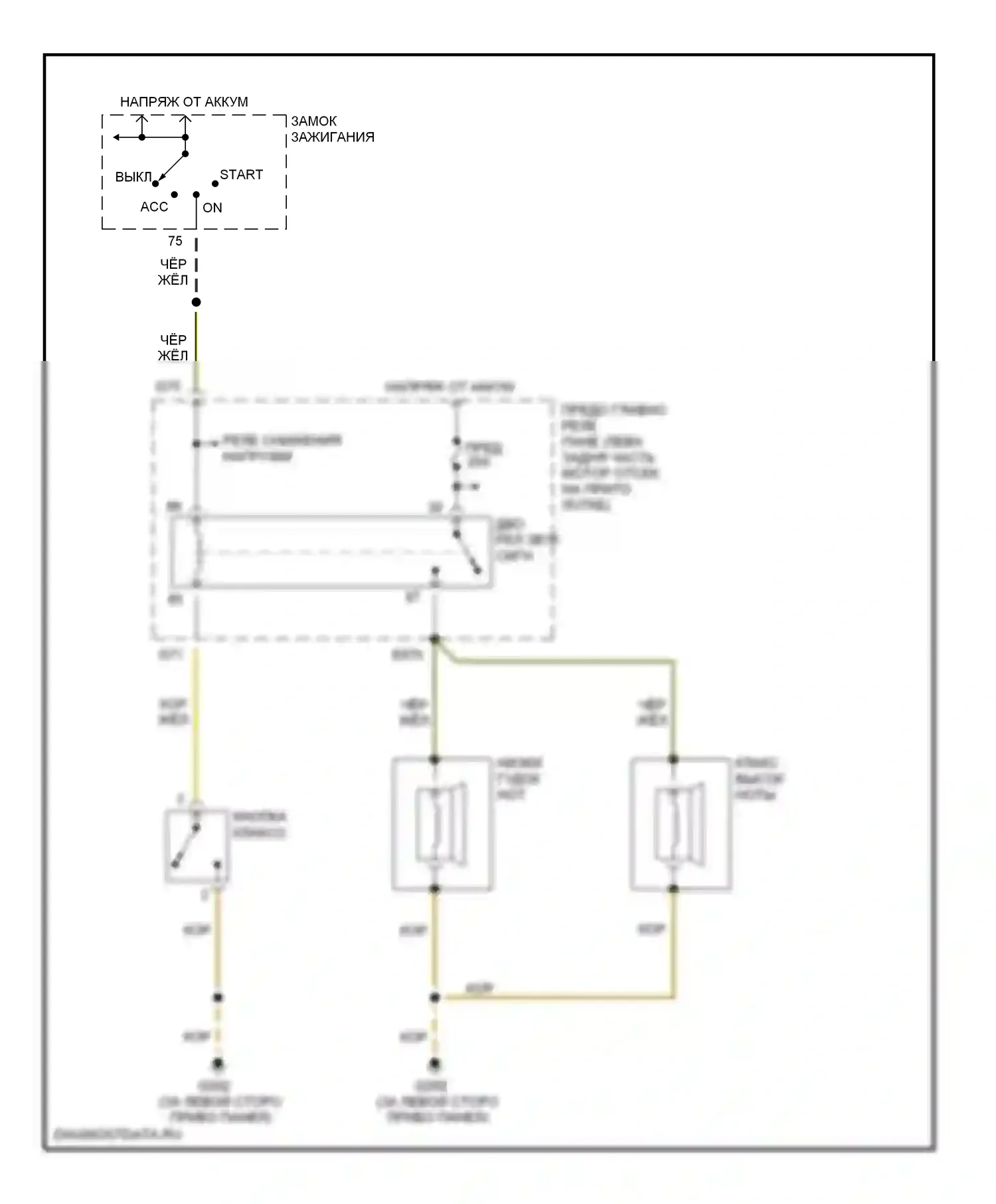 Cabriolet Audi I (1991-2000): Электросхема клаксона 