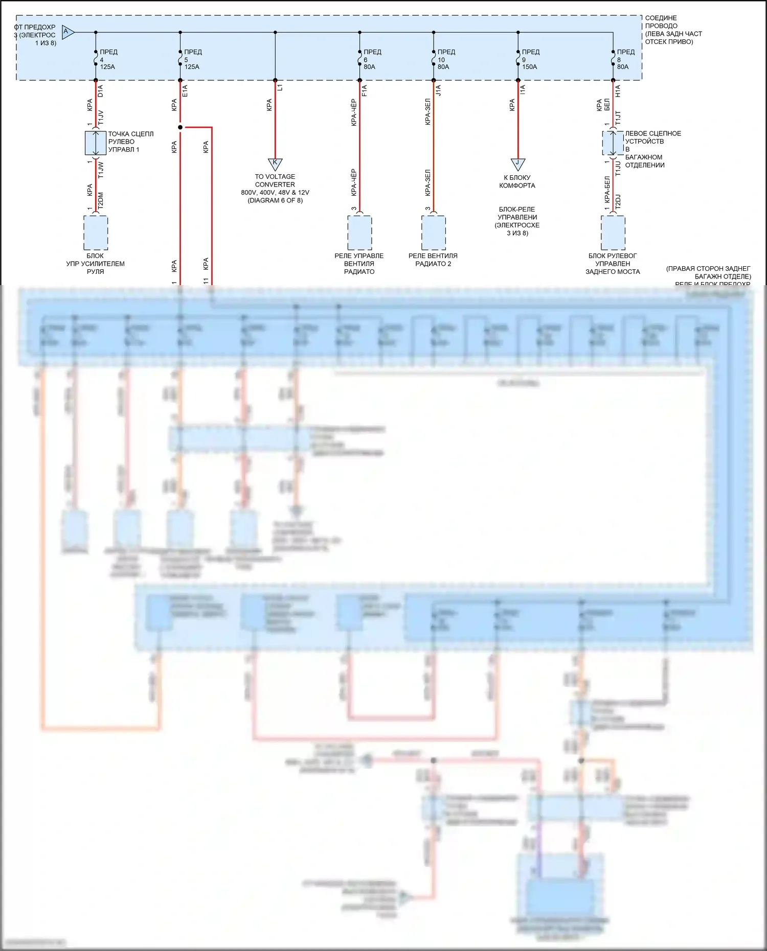 e-tron GT Audi I (2020-2024): Электросхема блока предохранителей реле (2 из 8) 