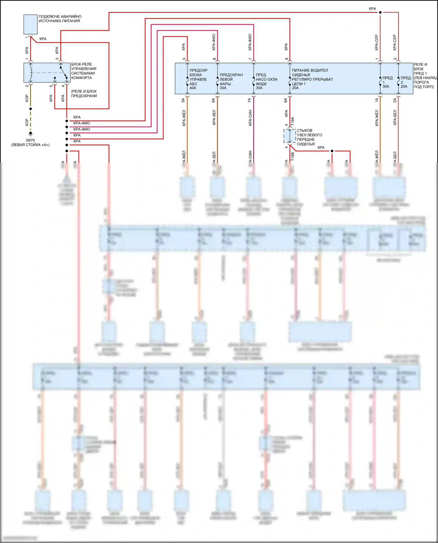 e-tron GT Audi I (2020-2024): Электросхема блока предохранителей реле (3 из 8) 