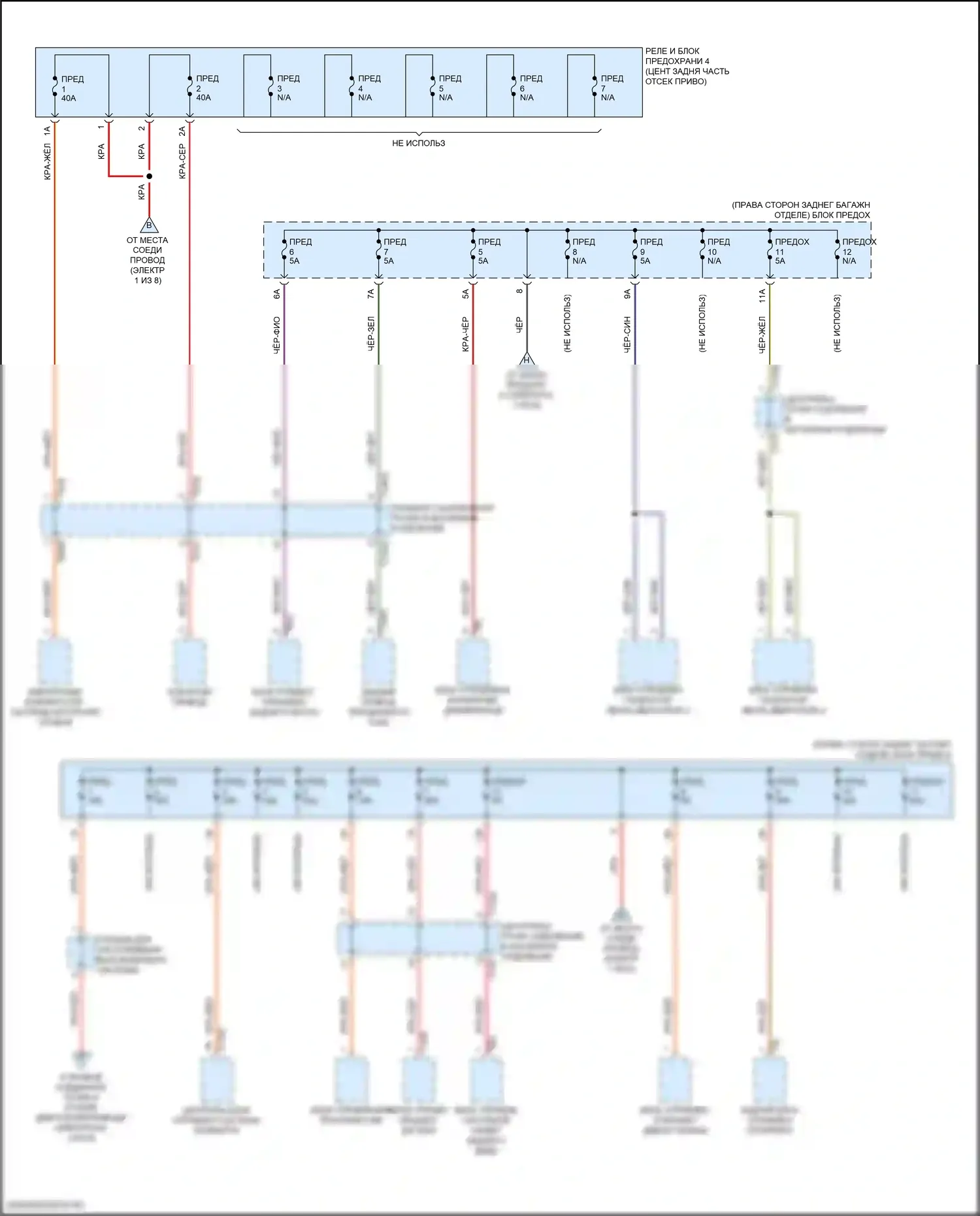 e-tron GT Audi I (2020-2024): Электросхема блока предохранителей реле (7 из 8) 