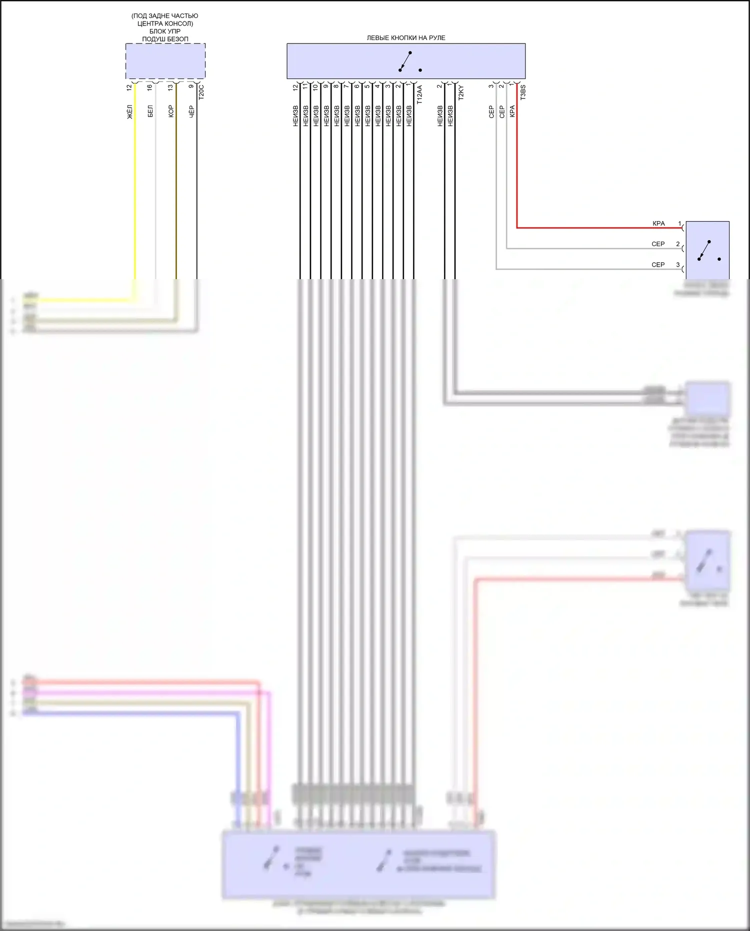 e-tron GT Audi I (2020-2024): Электросхема блока управления электронными системами рулевой колонки (2 из 2) 