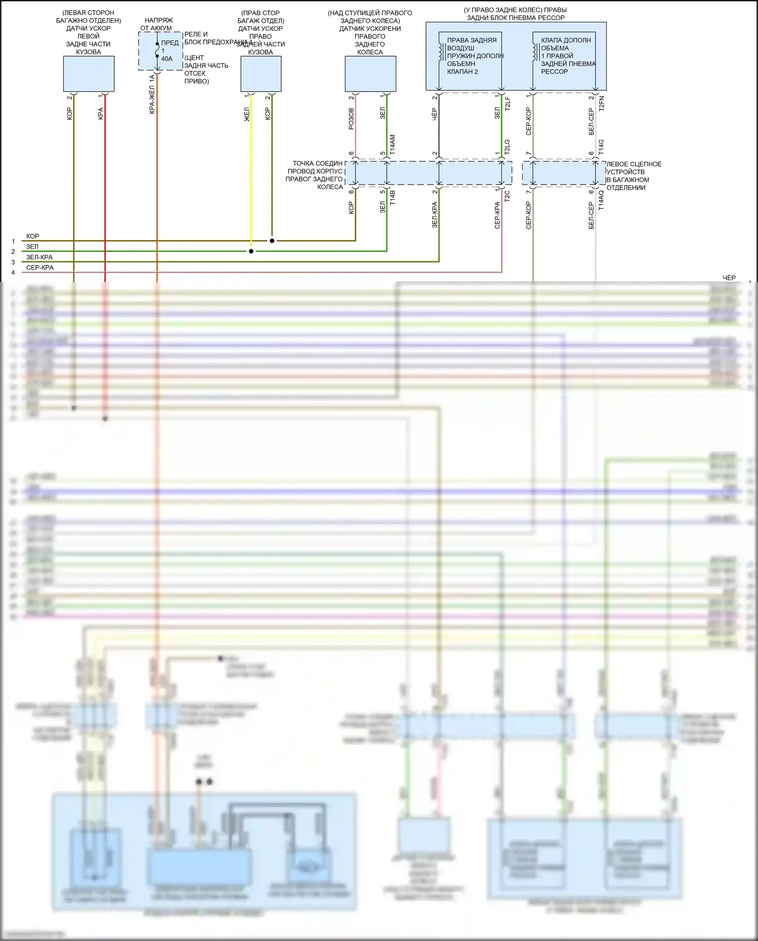 e-tron GT Audi I (2020-2024): Электросхема электронной подвески (2 из 4) 
