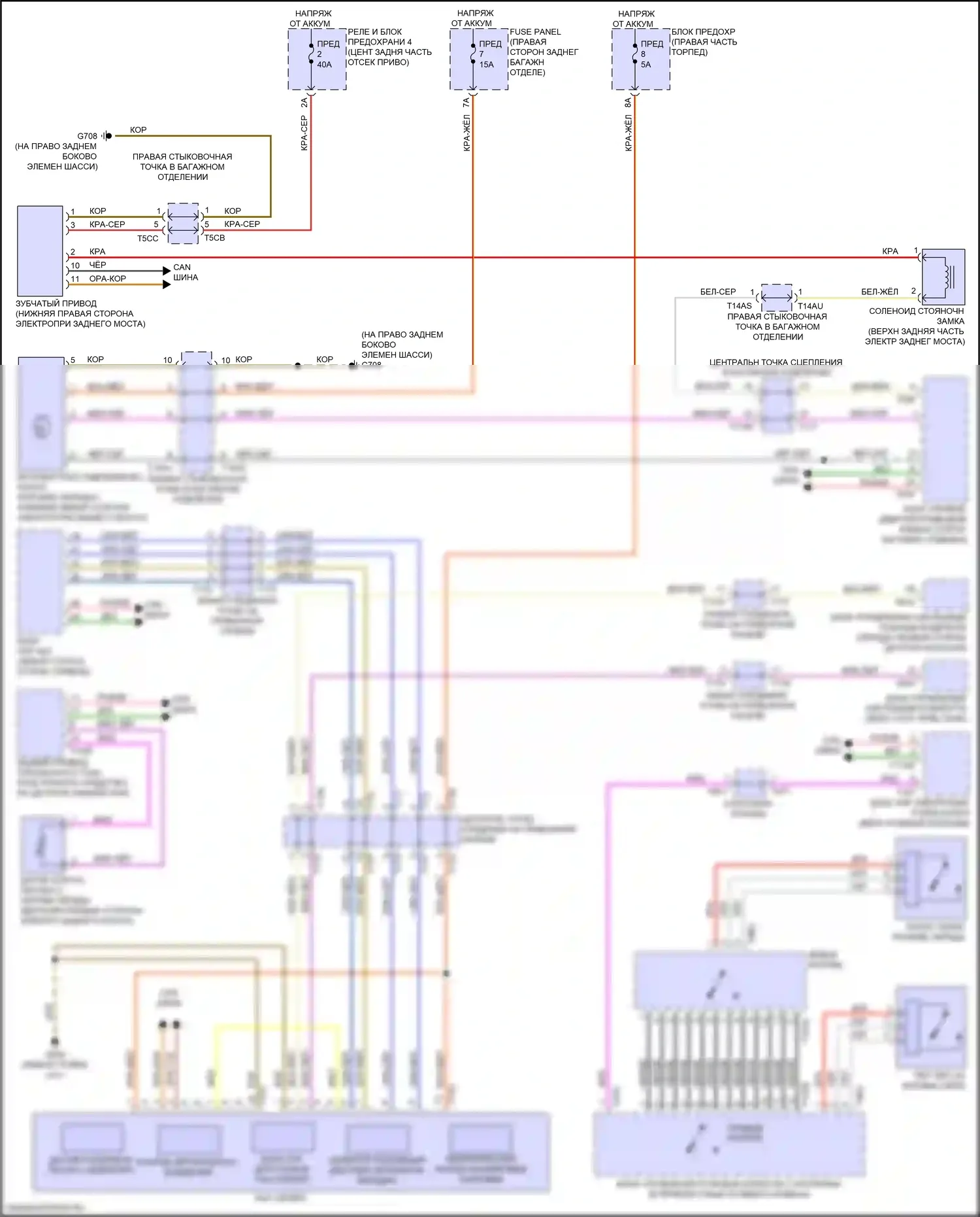 e-tron GT Audi I (2020-2024): Электросхема автоматической коробки передач 
