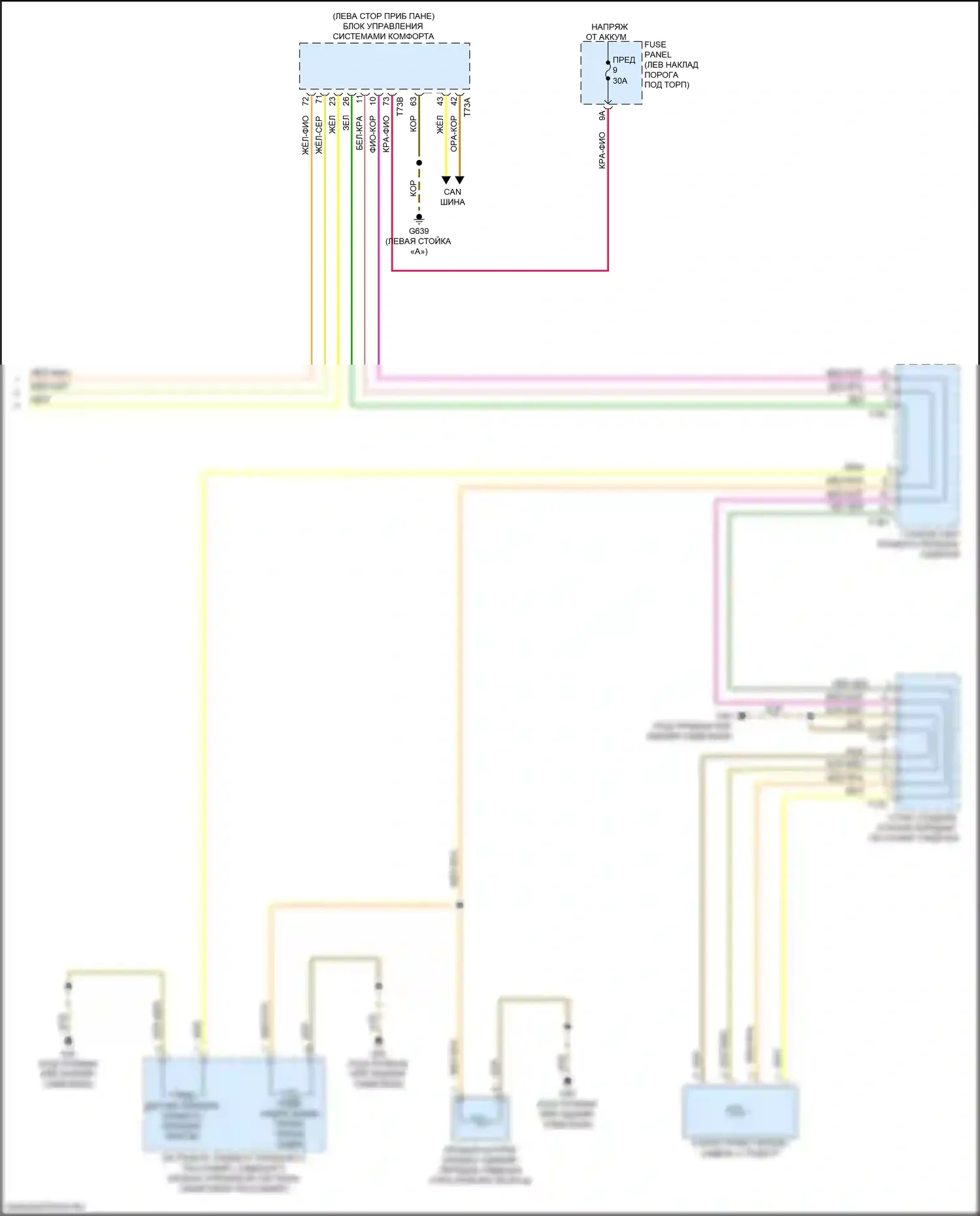 e-tron GT Audi I (2020-2024): Электросхема обогреваемых сидений (2 из 2) 