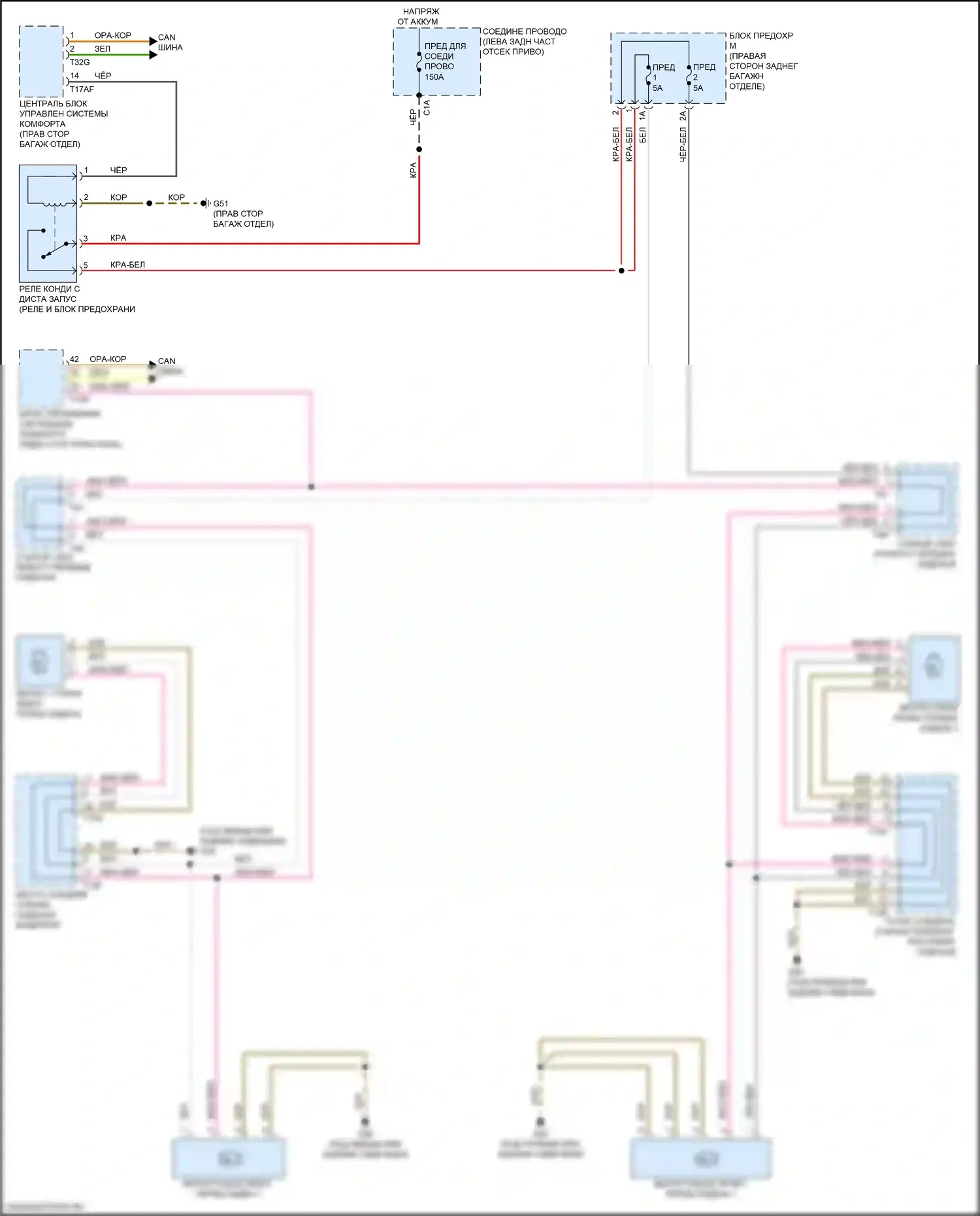 e-tron GT Audi I (2020-2024): Электросхема вентиляции сиденья 