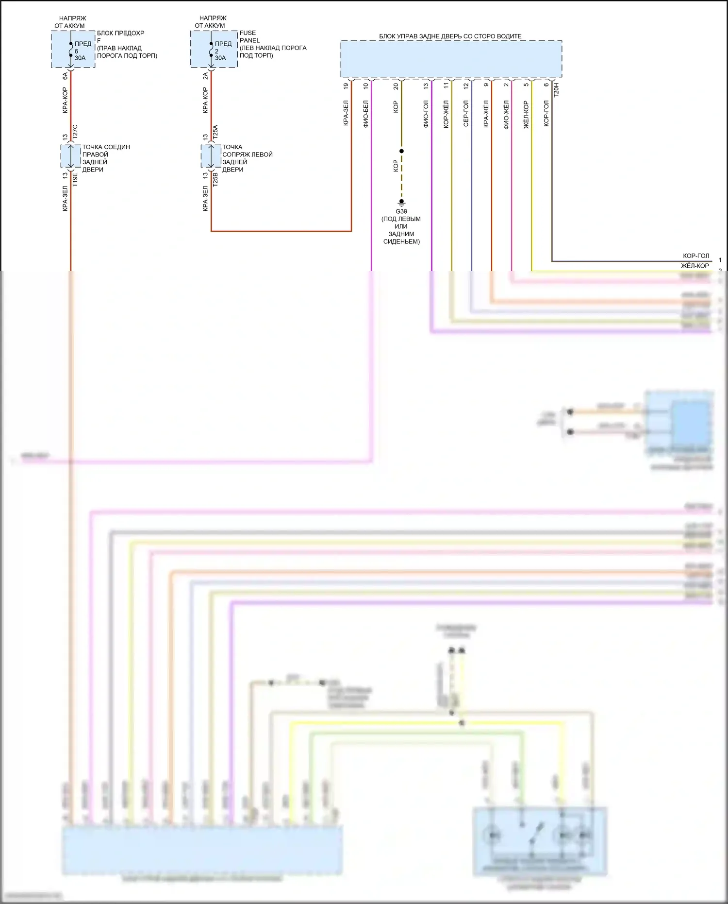 e-tron GT Audi I (2020-2024): Электросхема защиты от взлома (2 из 4) 