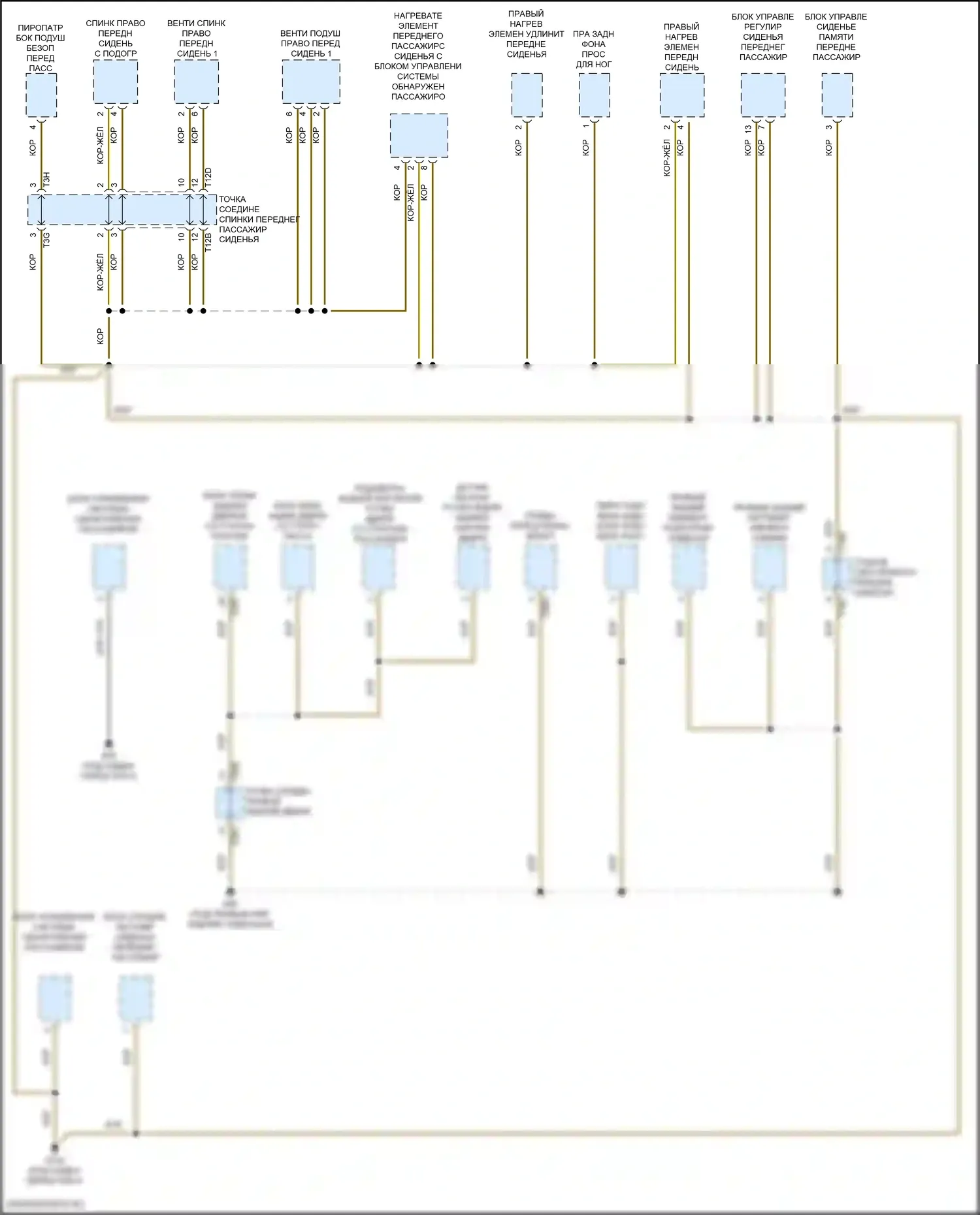 e-tron GT Audi I (2020-2024): Электросхема разводки массы (5 из 6) 