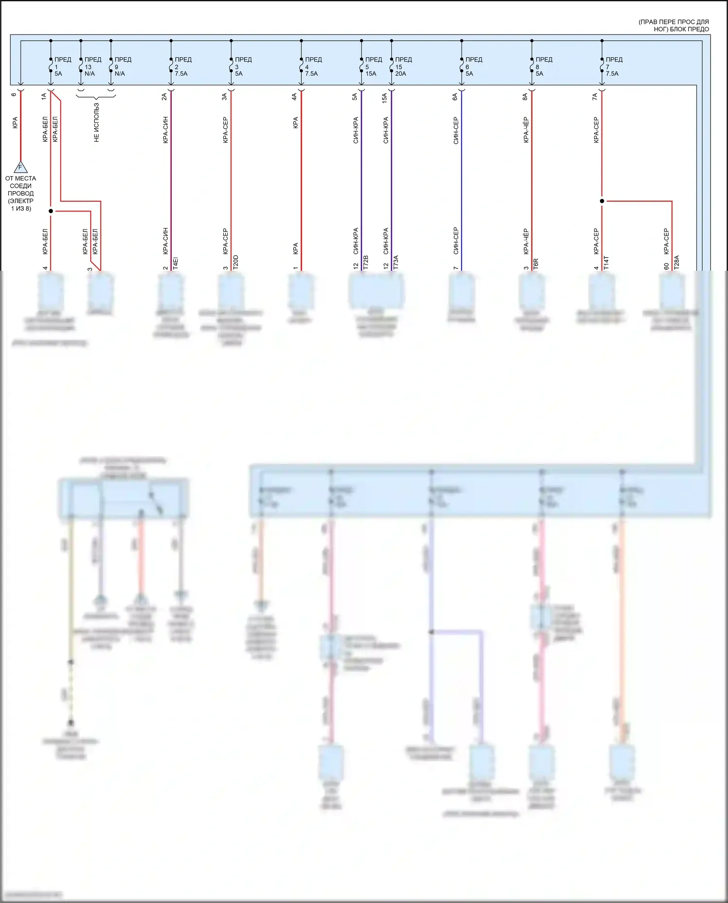 e-tron S Sportback Audi I (2020-2024): Электросхема блока предохранителей реле (4 из 8) 