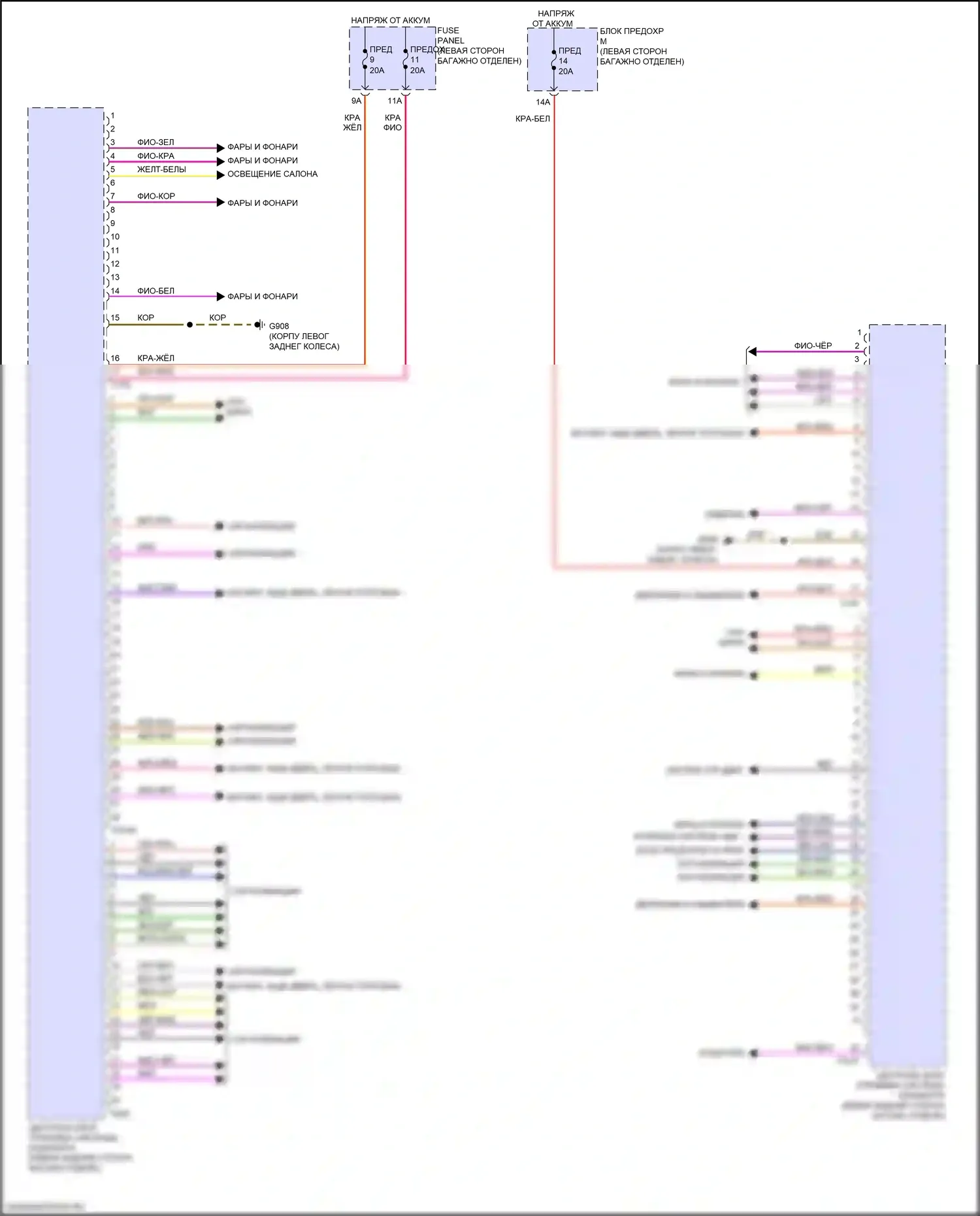 e-tron S Sportback Audi I (2020-2024): Принципиальная электросхема центрального блока управления системой комфорта 