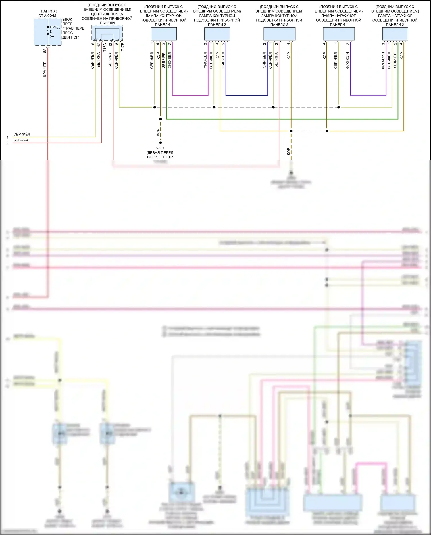 e-tron S Sportback Audi I (2020-2024): Электросхема освещения салона (3 из 6) 